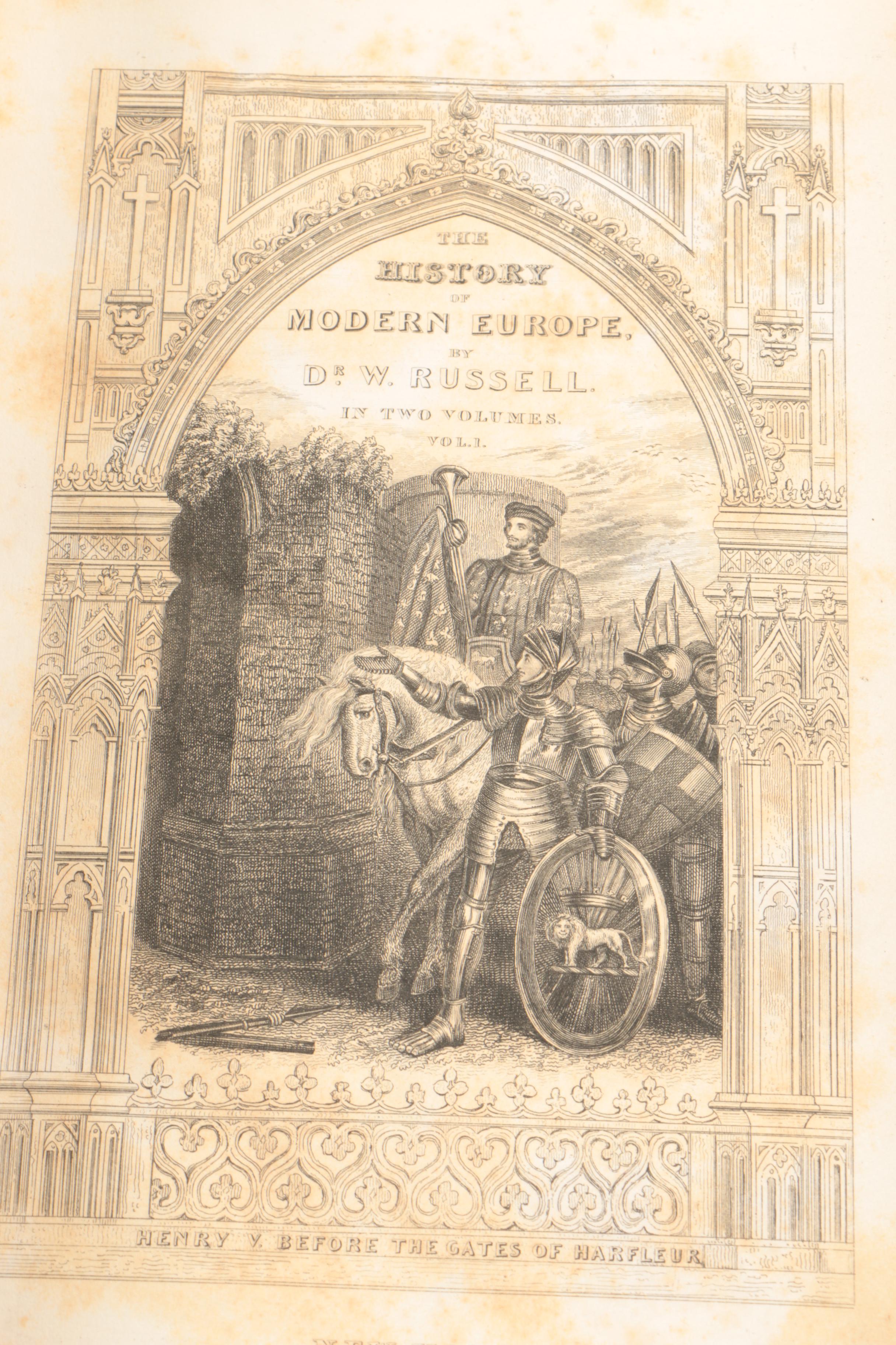 1855 Three-Volume "The History of Modern Europe" by William Russell