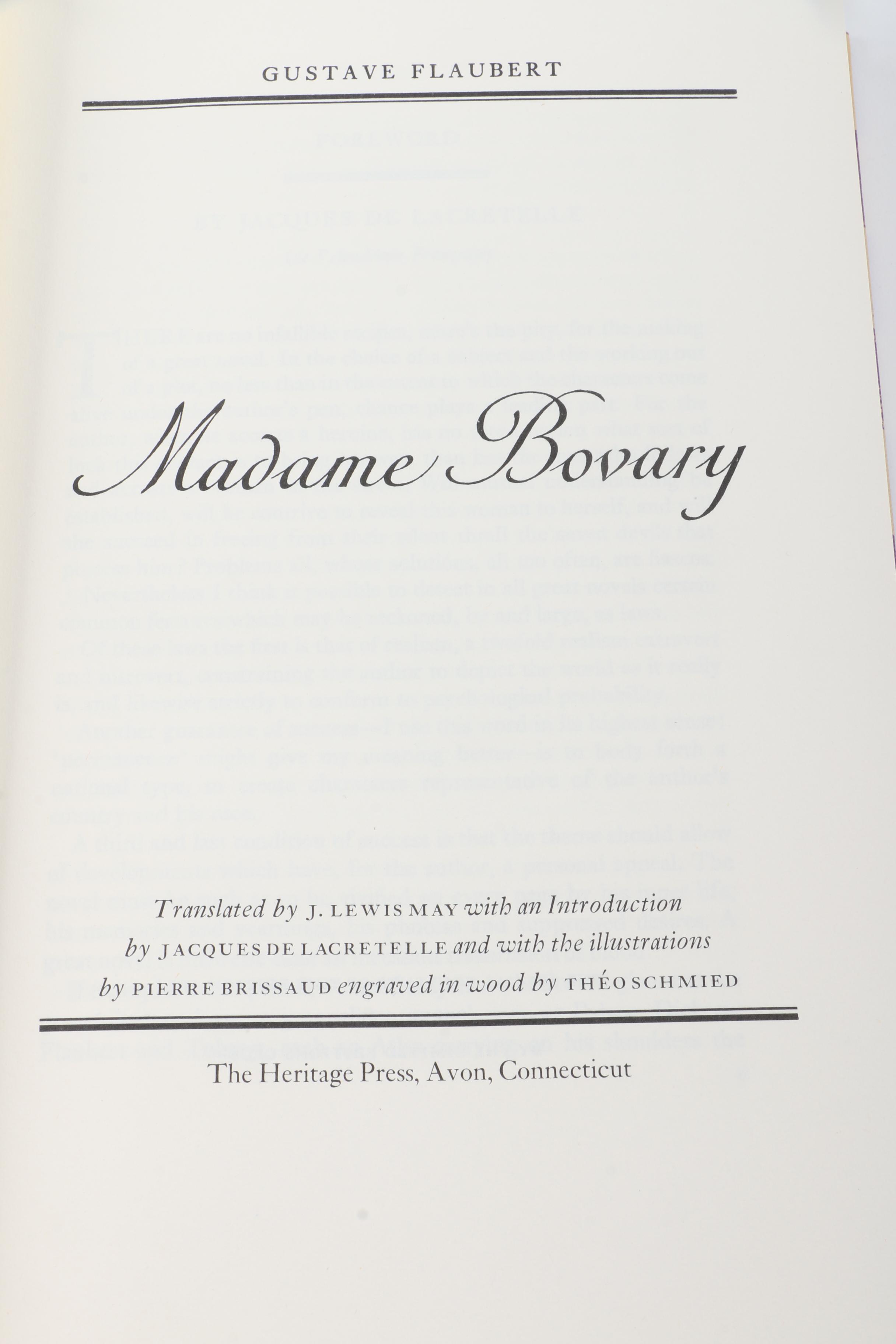 Assorted Antique and Vintage Hardcover Books featuring "Madame Bovary"