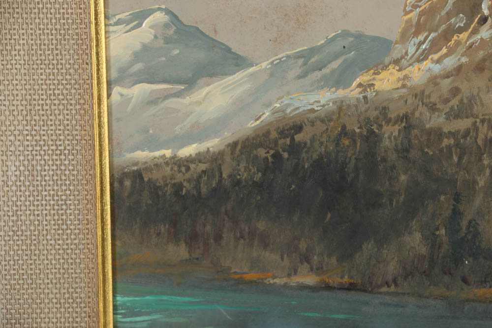 John Kirsch Oil Painting on Board "Fern Lake, Little Matterhorn"