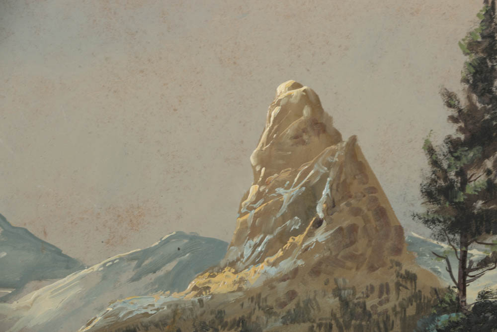 John Kirsch Oil Painting on Board "Fern Lake, Little Matterhorn"