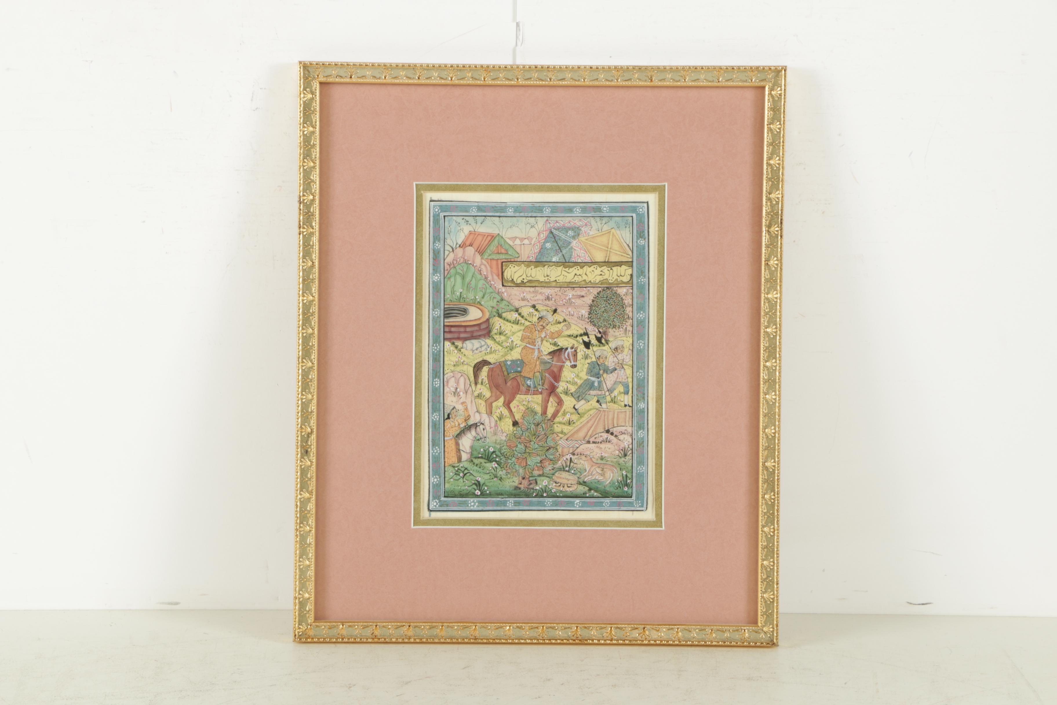 Indo-Persian Miniatures Featuring Hunting Scenes