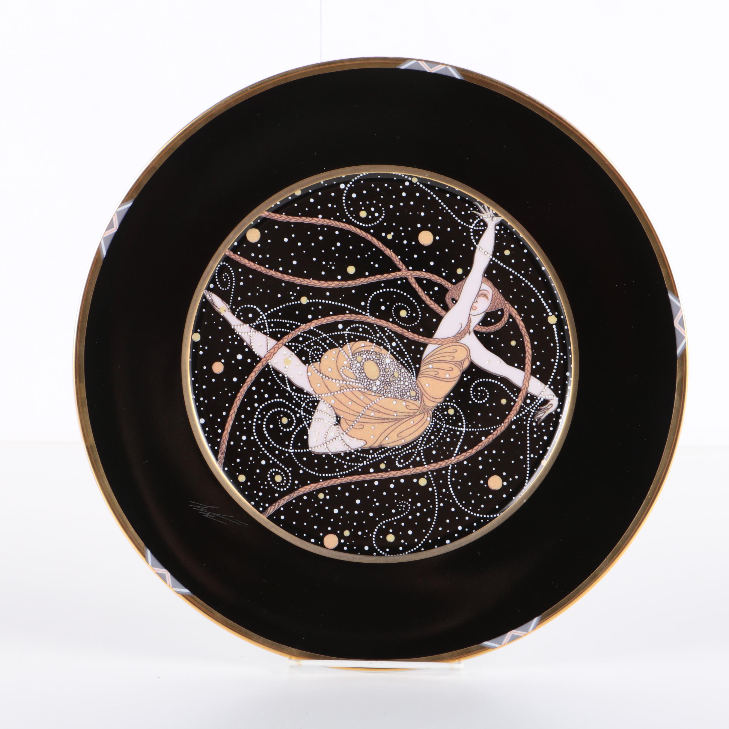 Erte Sevenarts Limited Porcelain Plate After "Ondee"