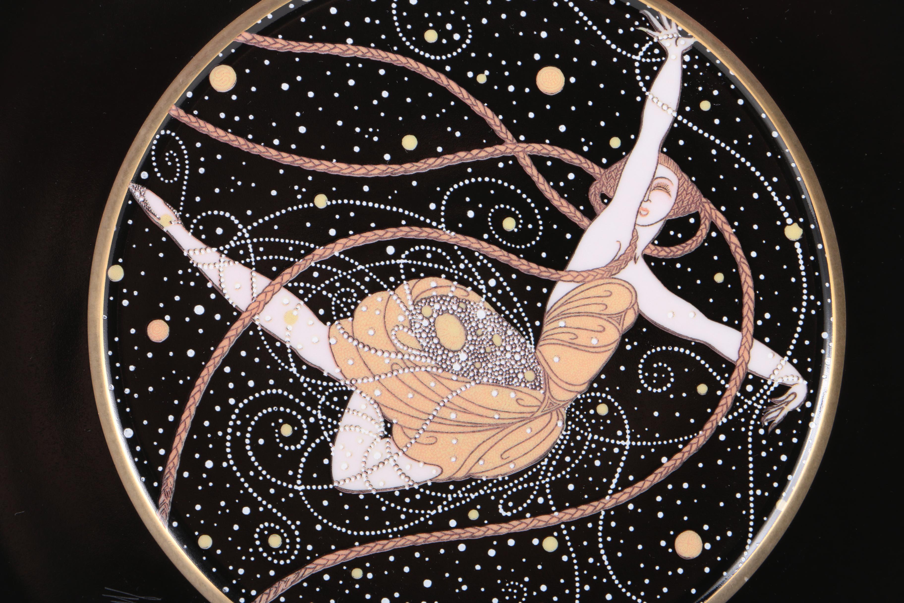 Erte Sevenarts Limited Porcelain Plate After "Ondee"