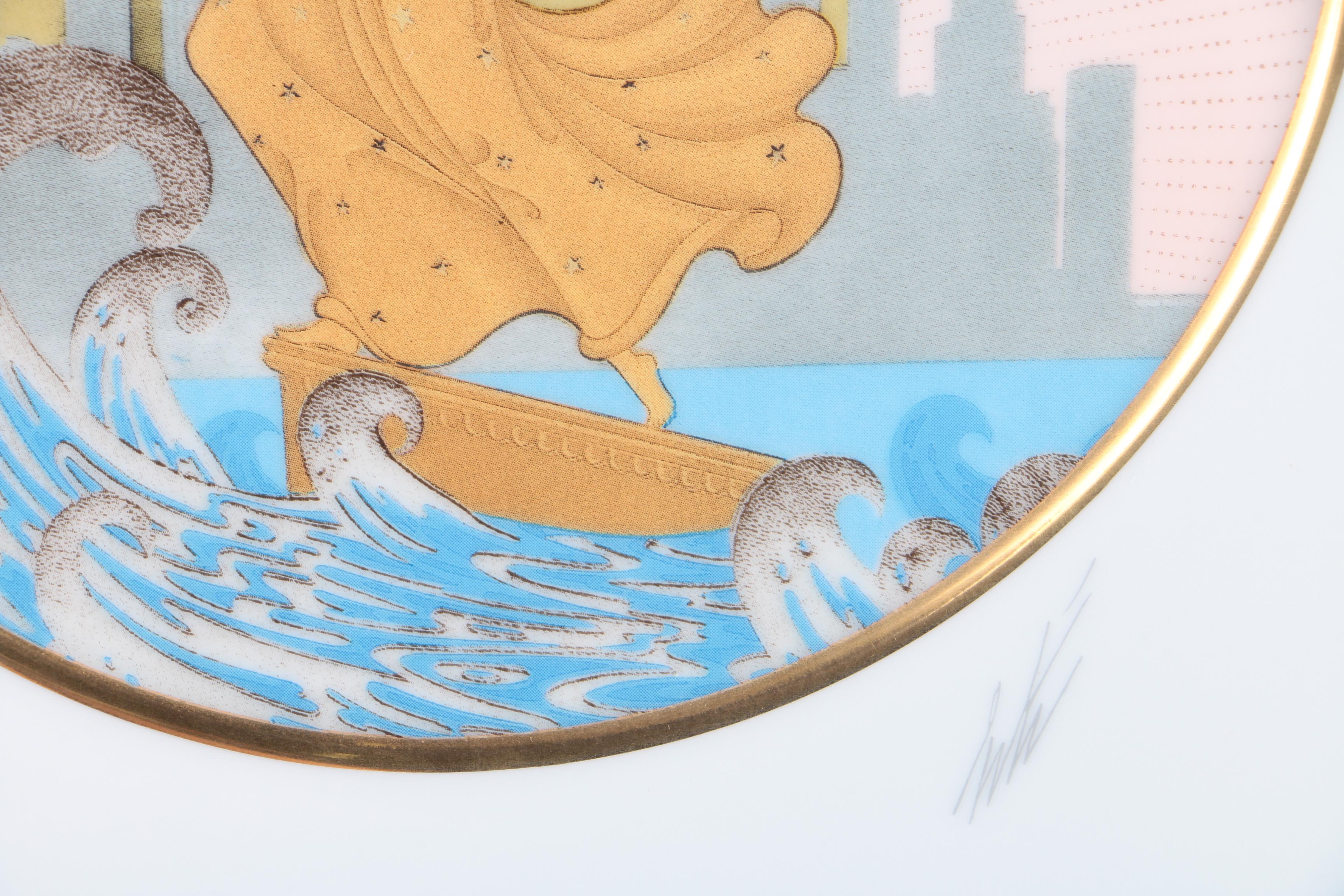 Erte Sevenarts Limited Porcelain Plate After "Statue of Liberty"