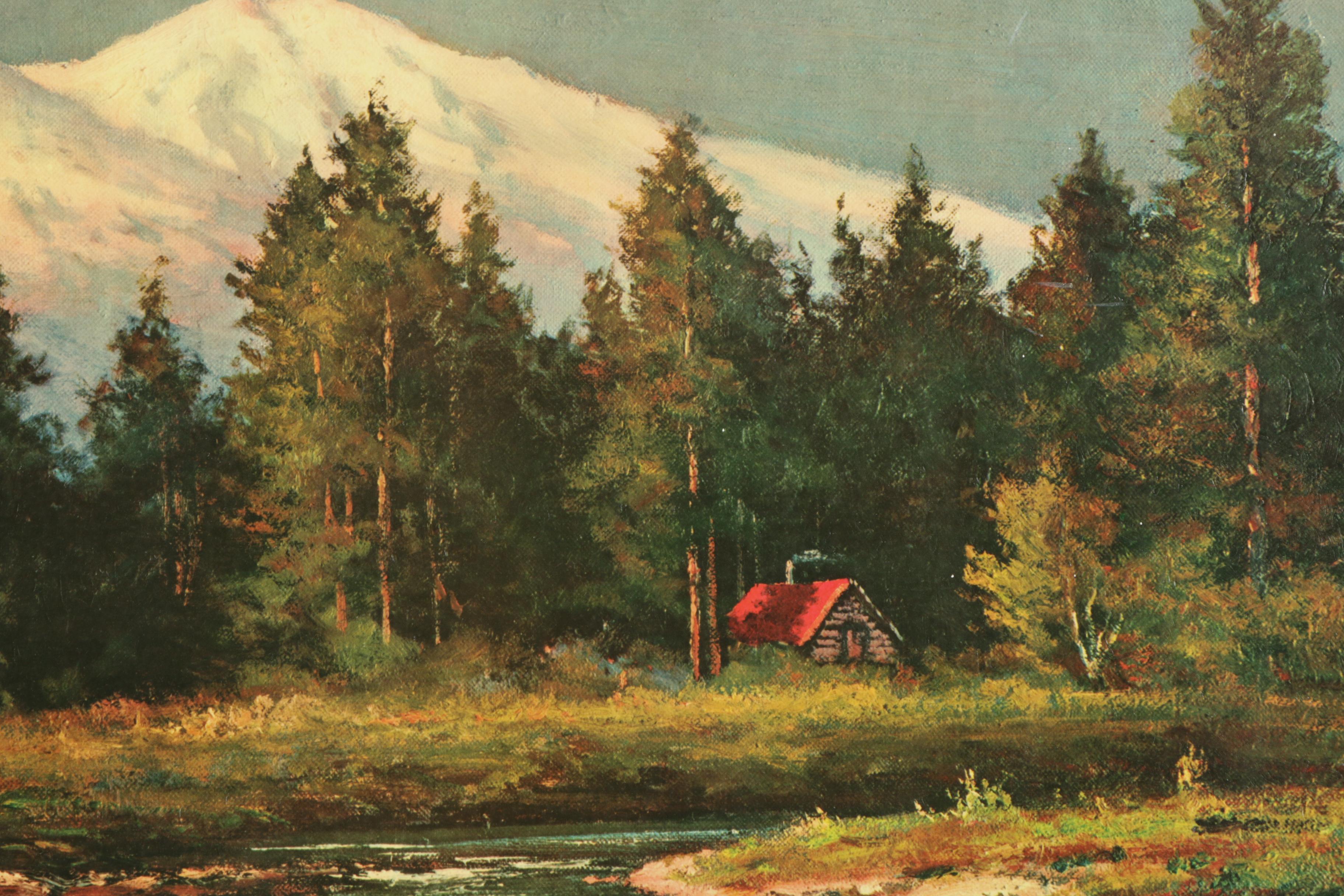 Offset Lithograph on Paper After Robert Wood "Mt. Shasta"