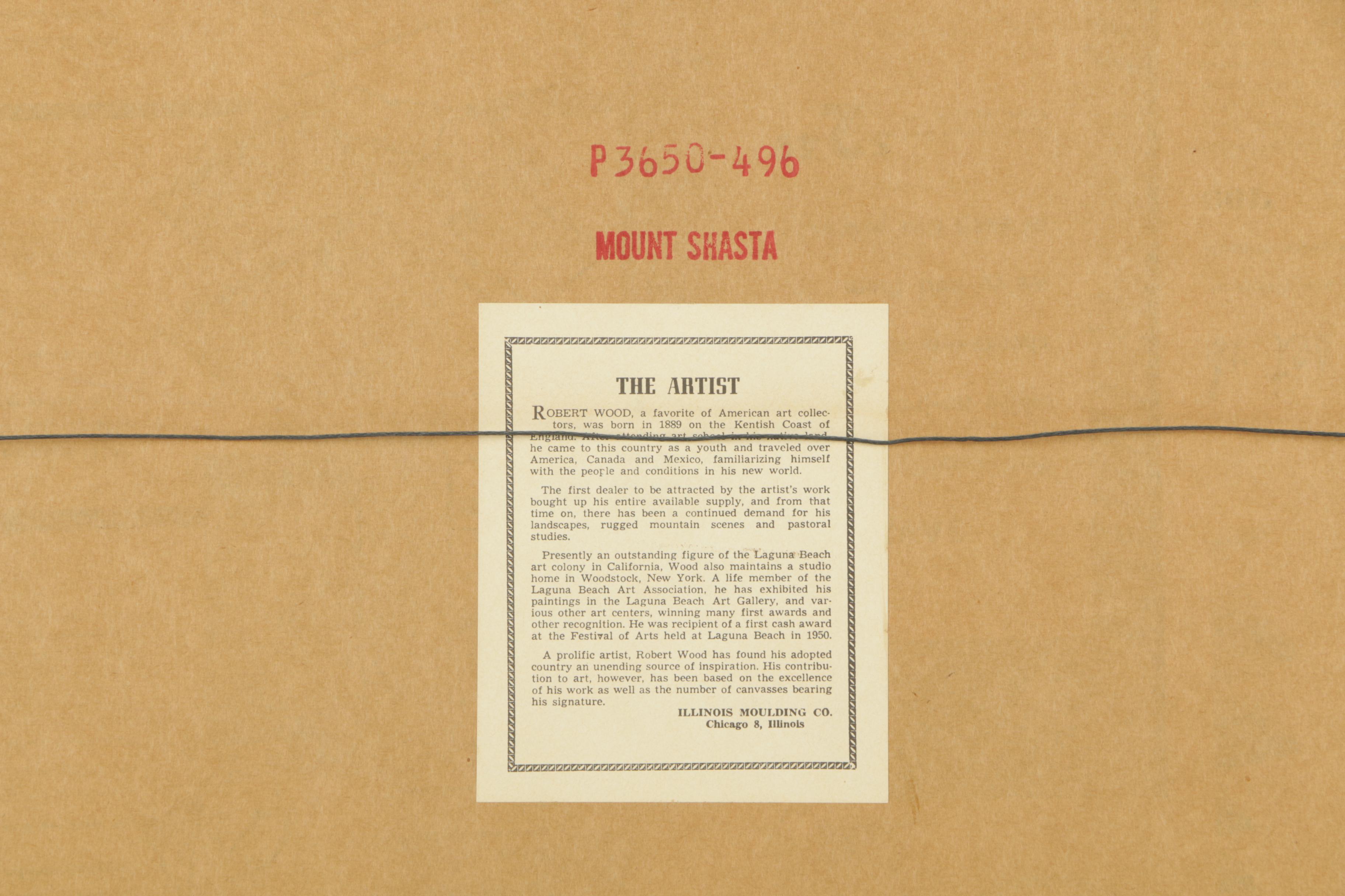 Offset Lithograph on Paper After Robert Wood "Mt. Shasta"