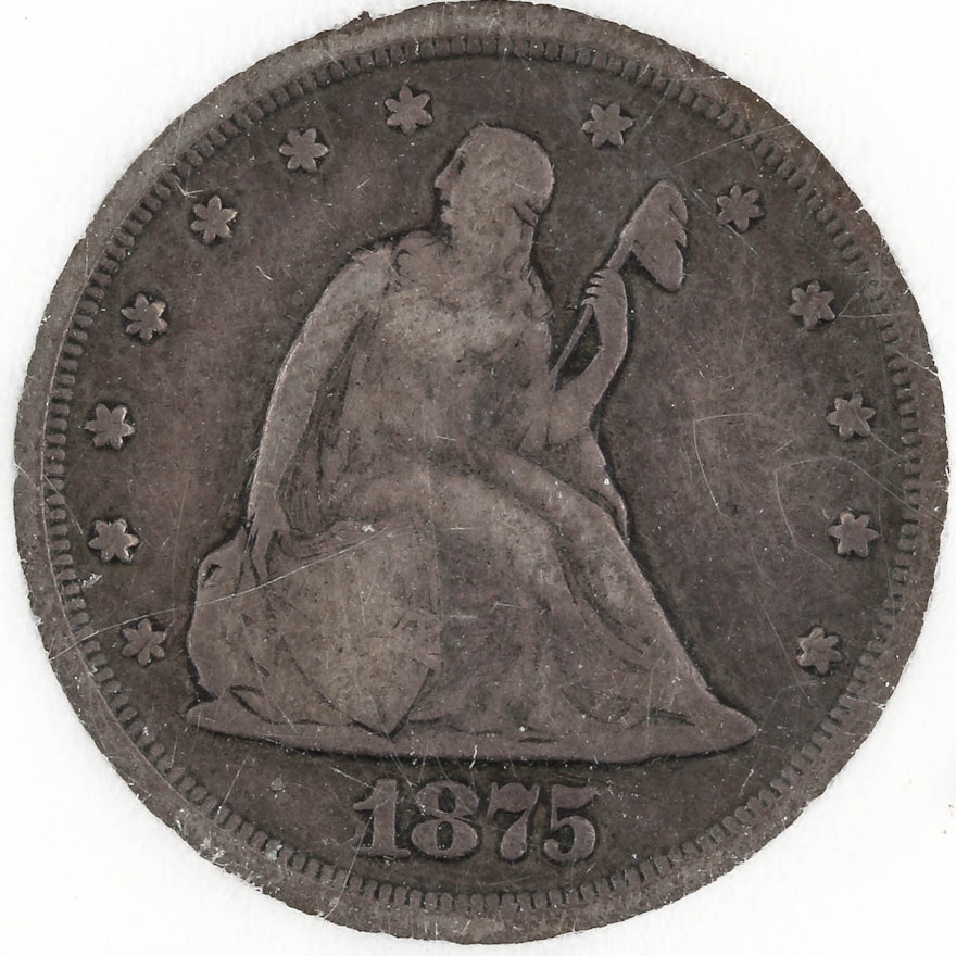 1875-S Seated Liberty Twenty Cent Coin