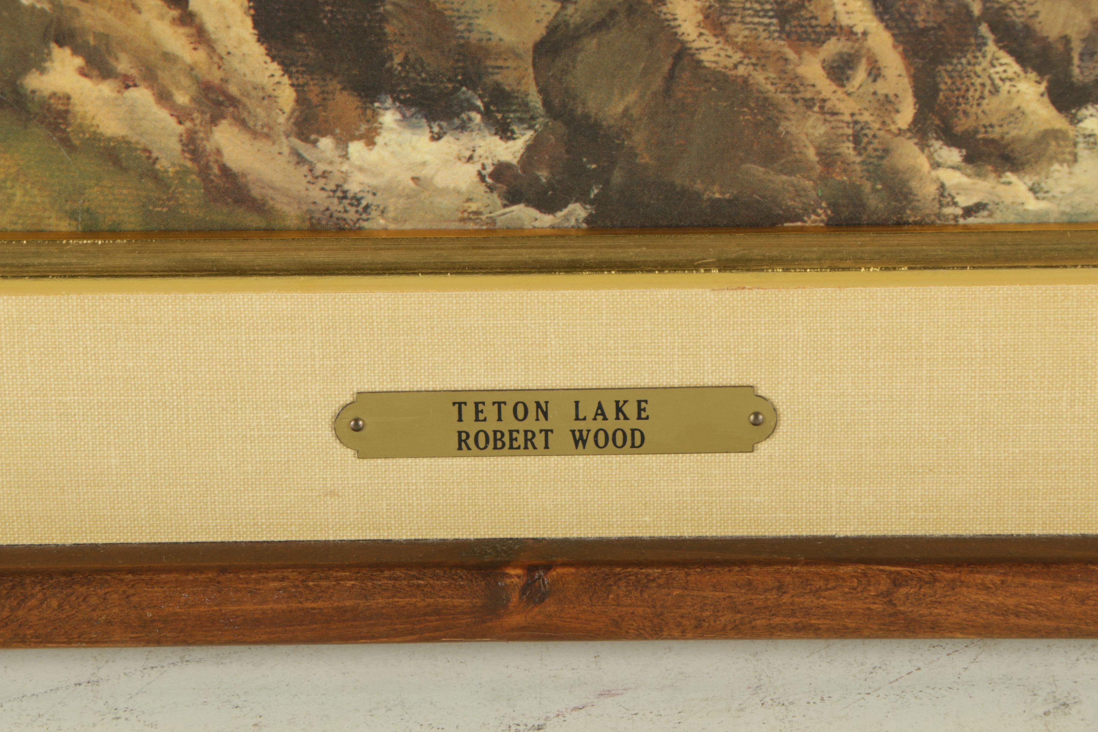 Offset Lithograph After Robert Wood Painting "Teton Lake"