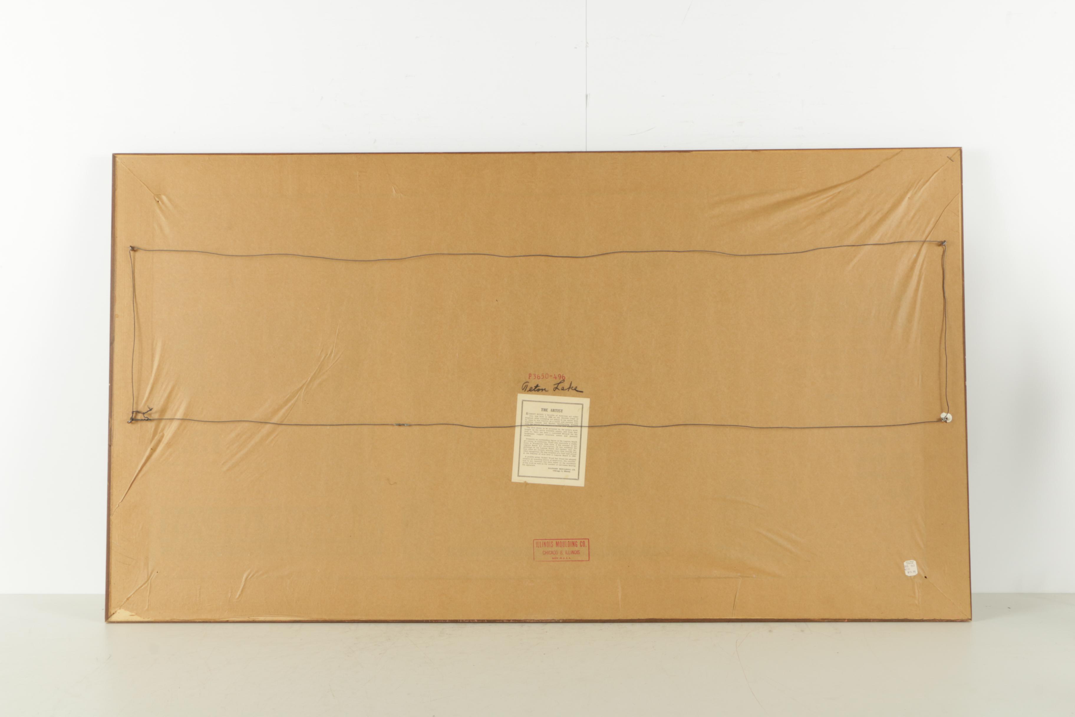 Offset Lithograph After Robert Wood Painting "Teton Lake"