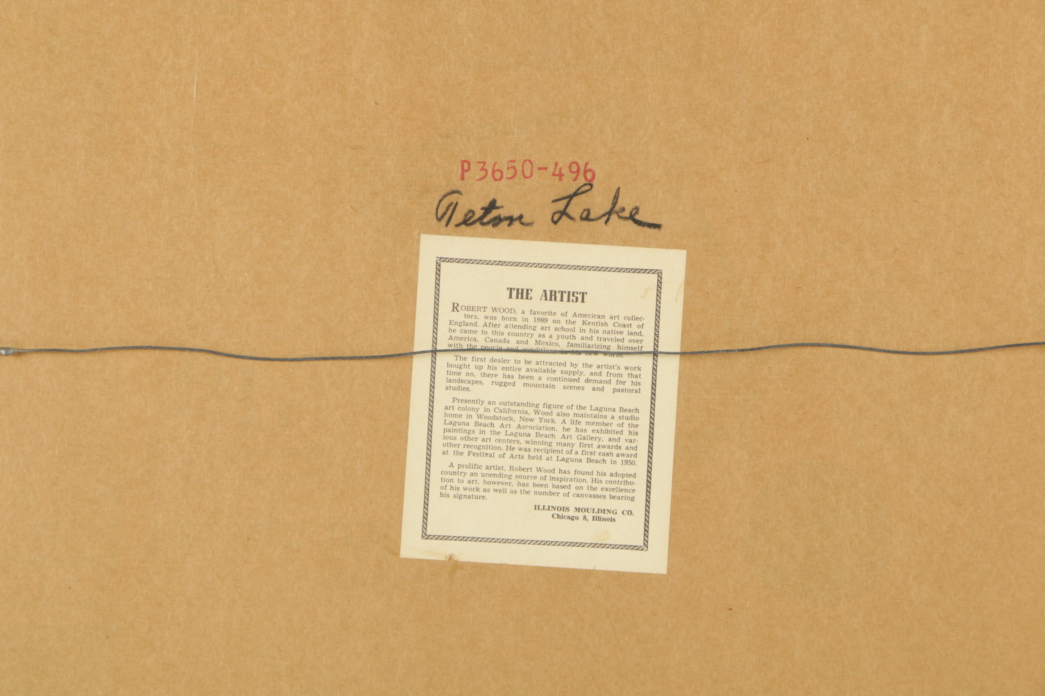 Offset Lithograph After Robert Wood Painting "Teton Lake"