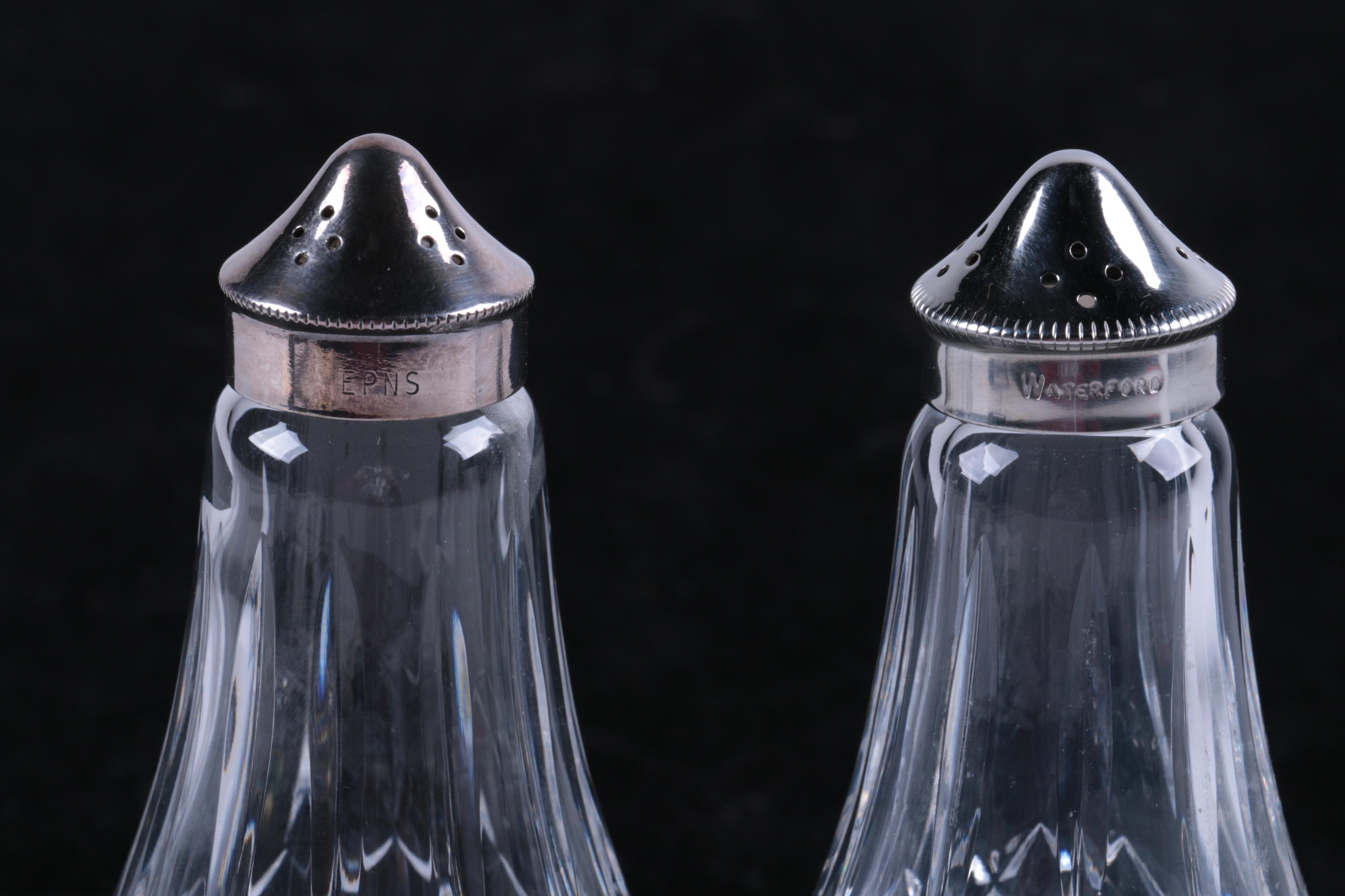 Waterford Crystal "Lismore" Salt and Pepper Shakers