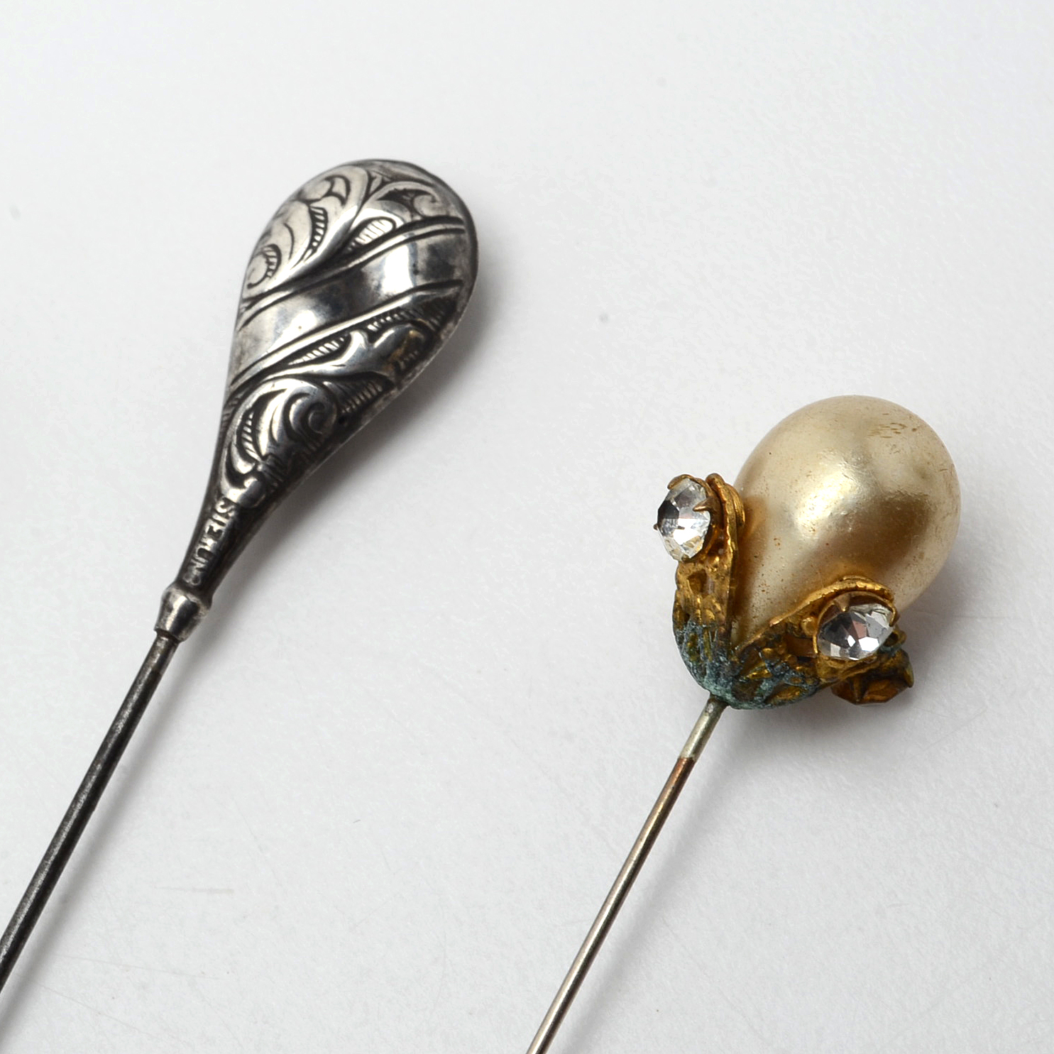 Assortment of Vintage Stick Pins Including Sterling Silver