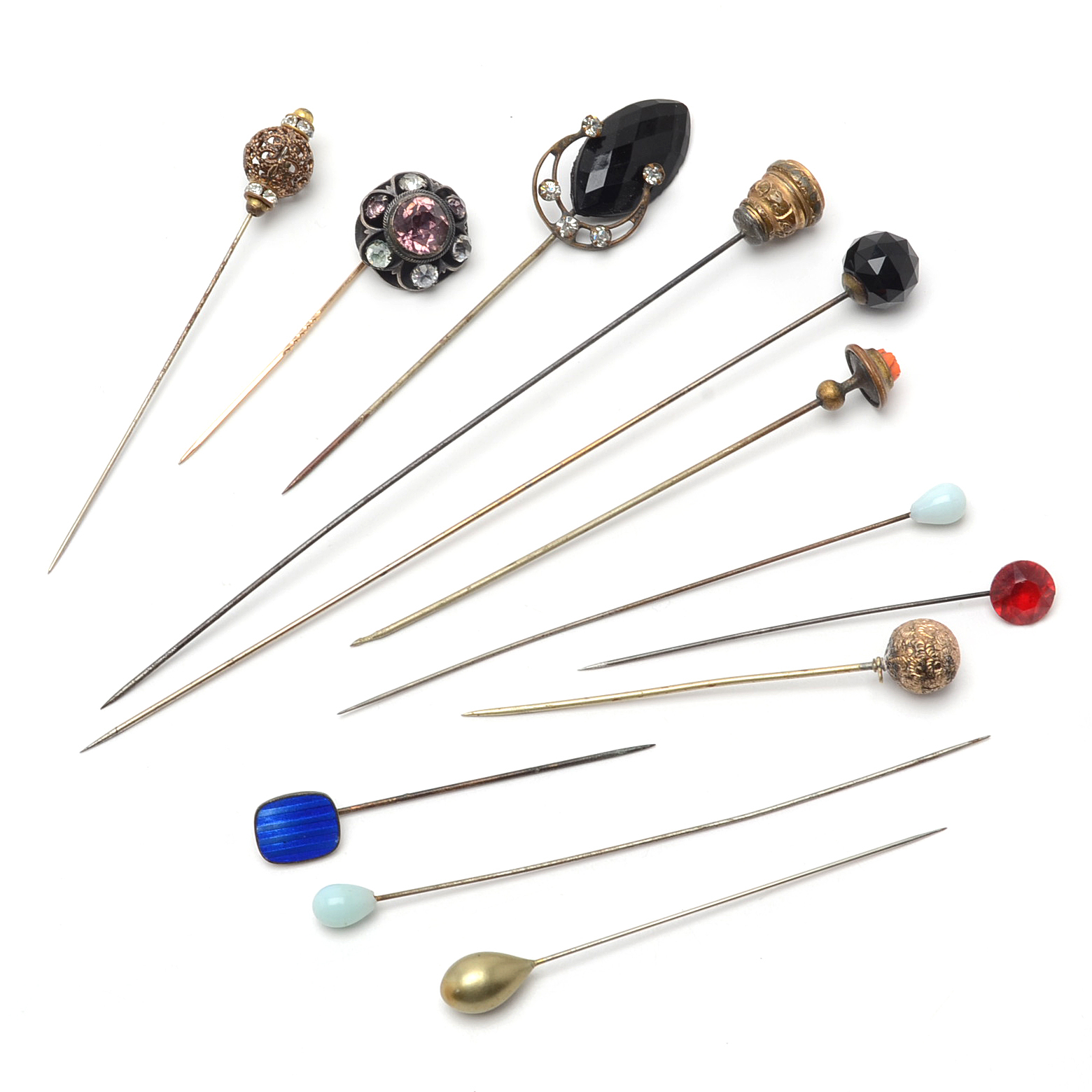 Grouping of Twelve Vintage Stick Pins