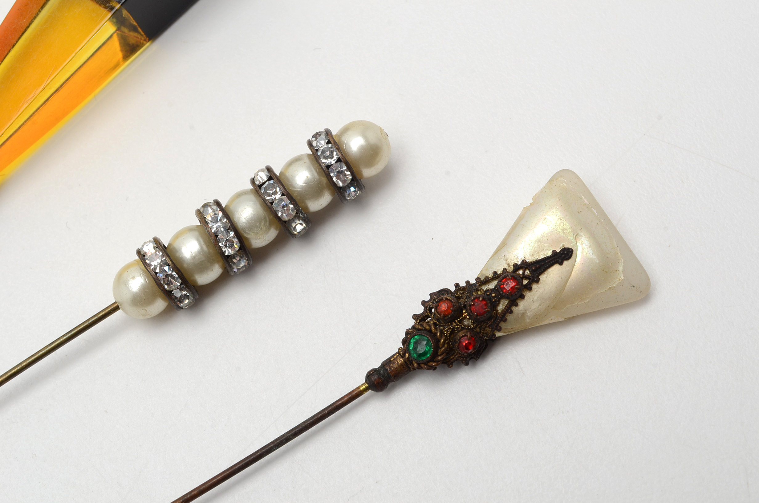 Assortment of Antique and Vintage Hat Pins and Stick Pins