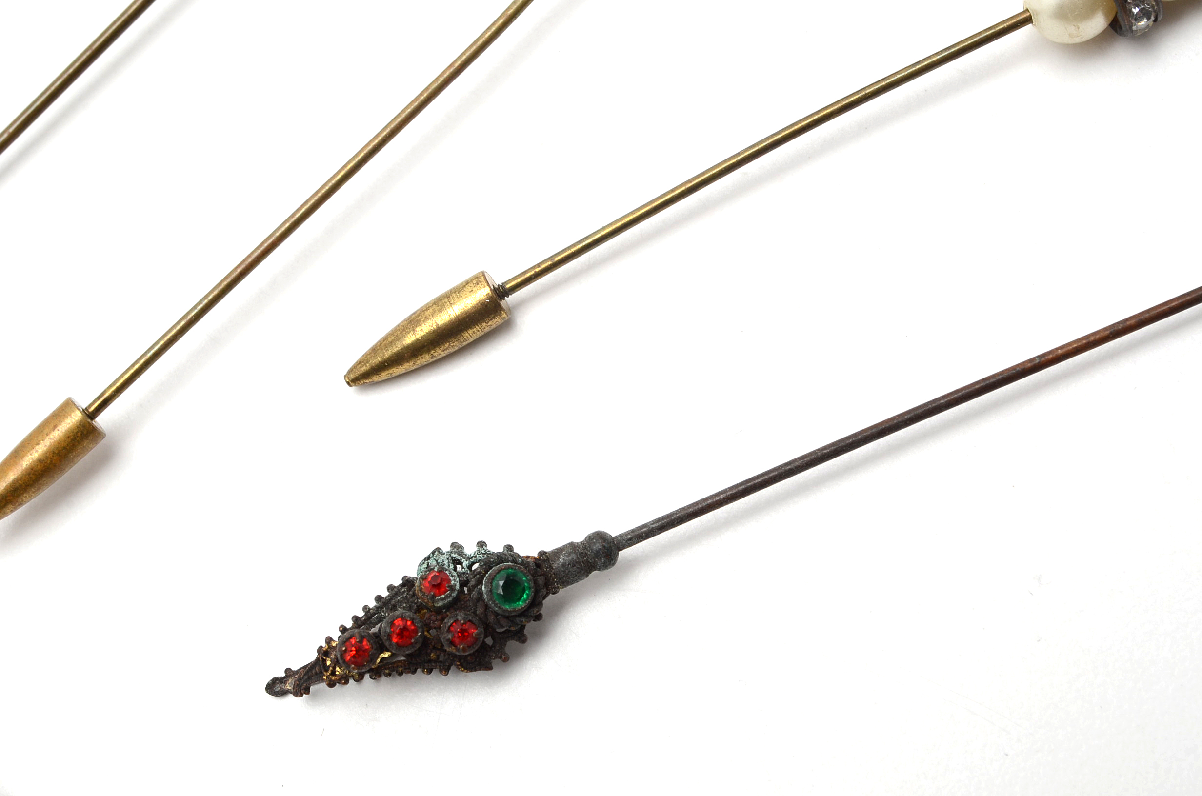 Assortment of Antique and Vintage Hat Pins and Stick Pins