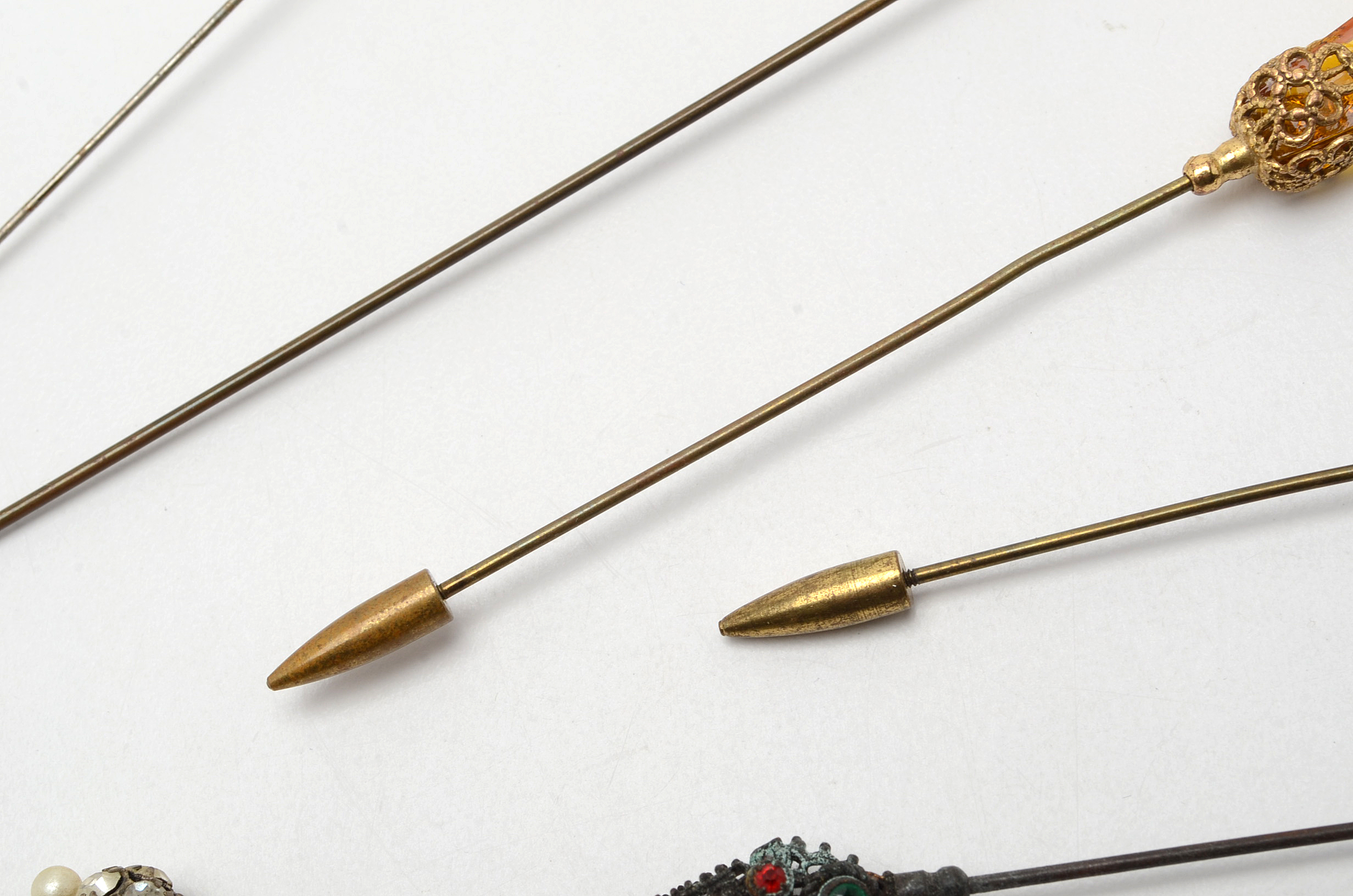 Assortment of Antique and Vintage Hat Pins and Stick Pins
