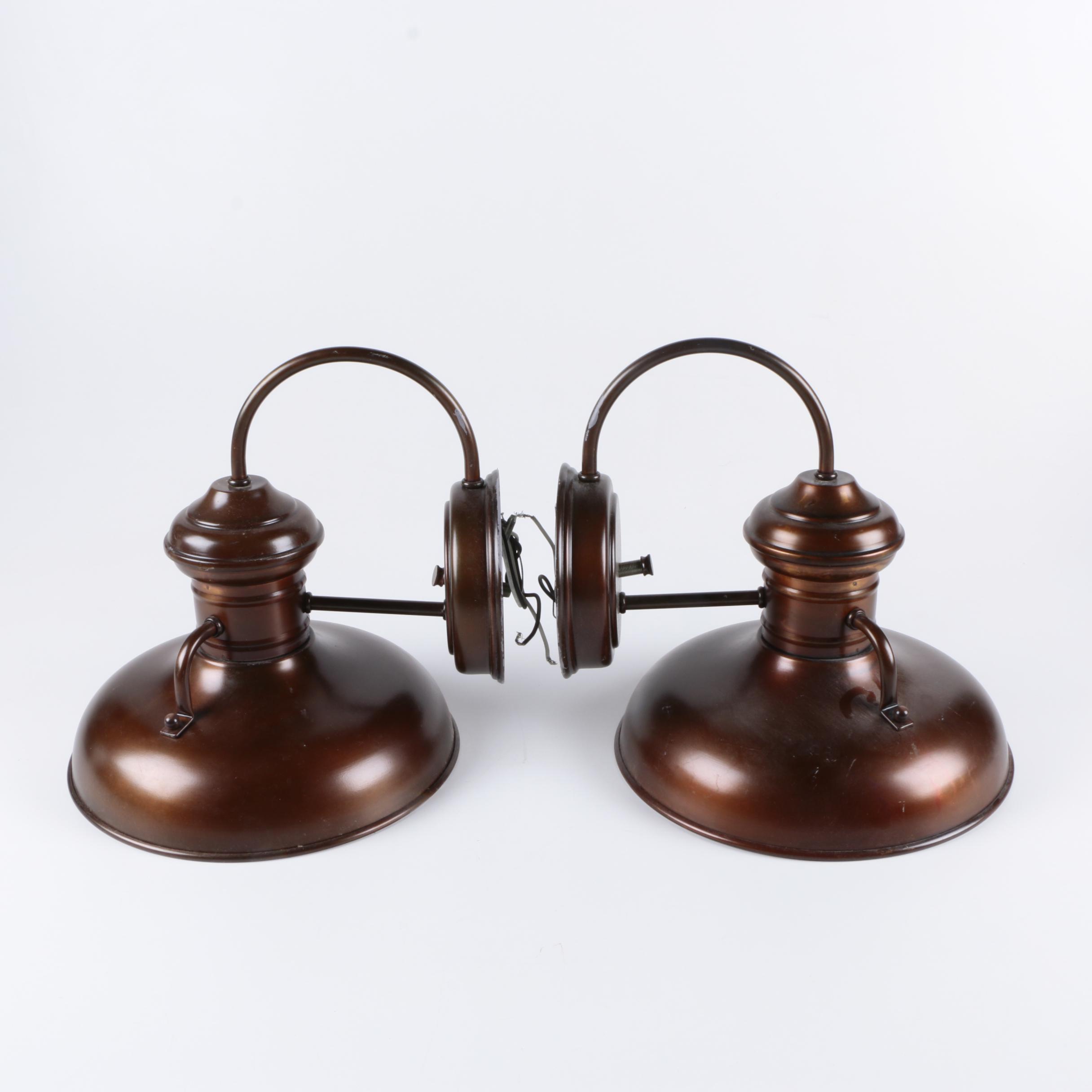Bronze Tone Wall Sconces and Pendant Light