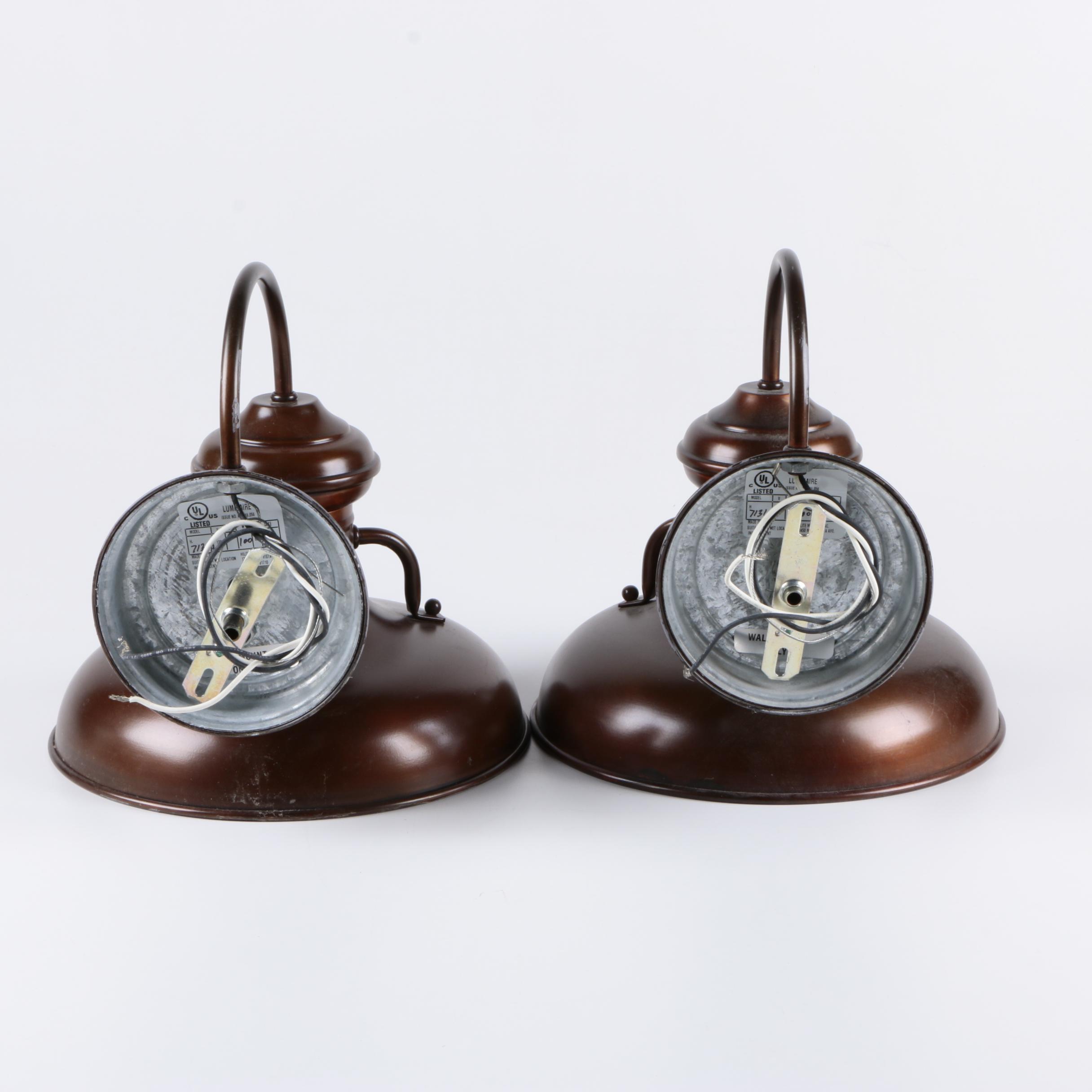 Bronze Tone Wall Sconces and Pendant Light