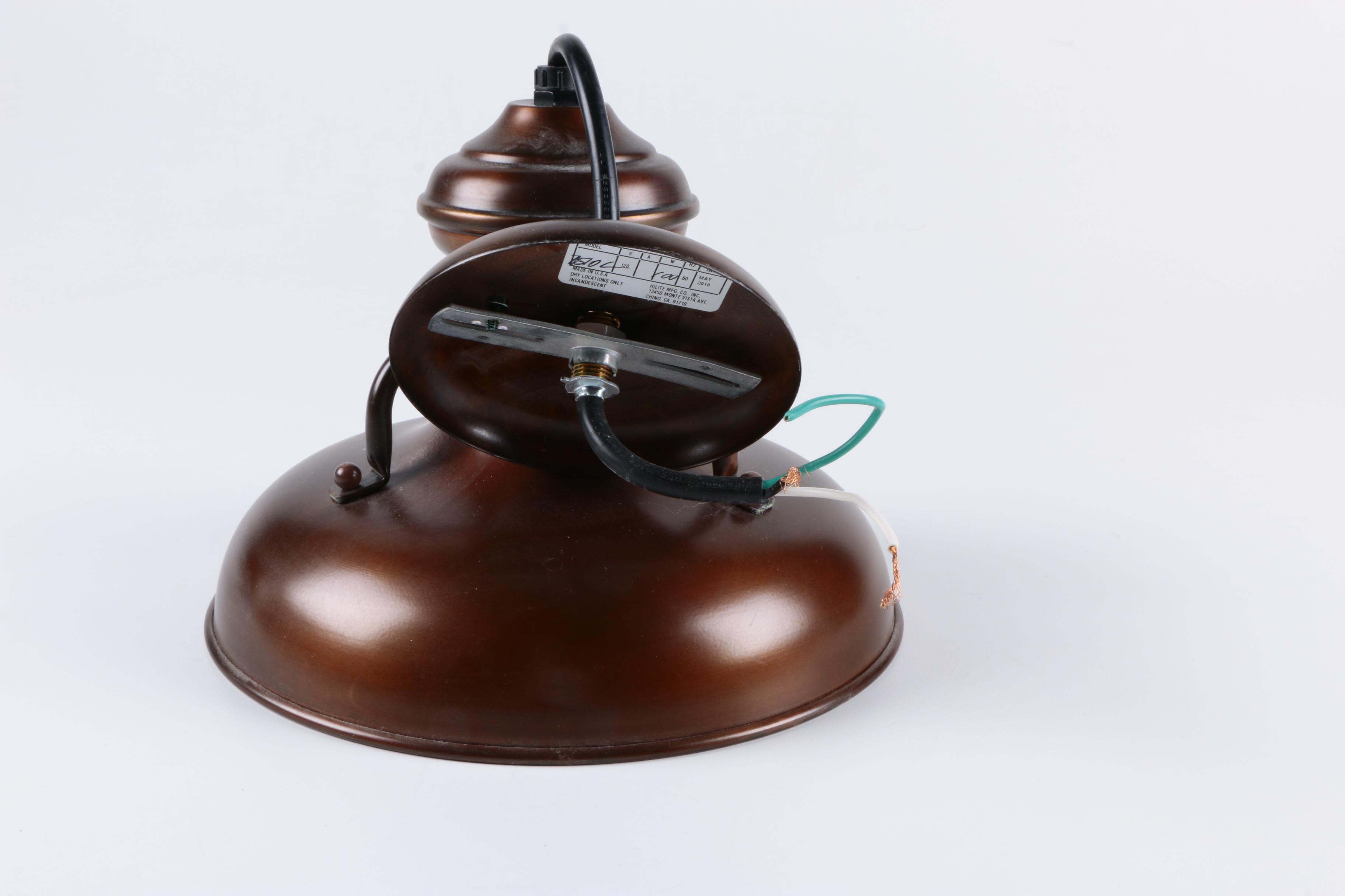 Bronze Tone Wall Sconces and Pendant Light