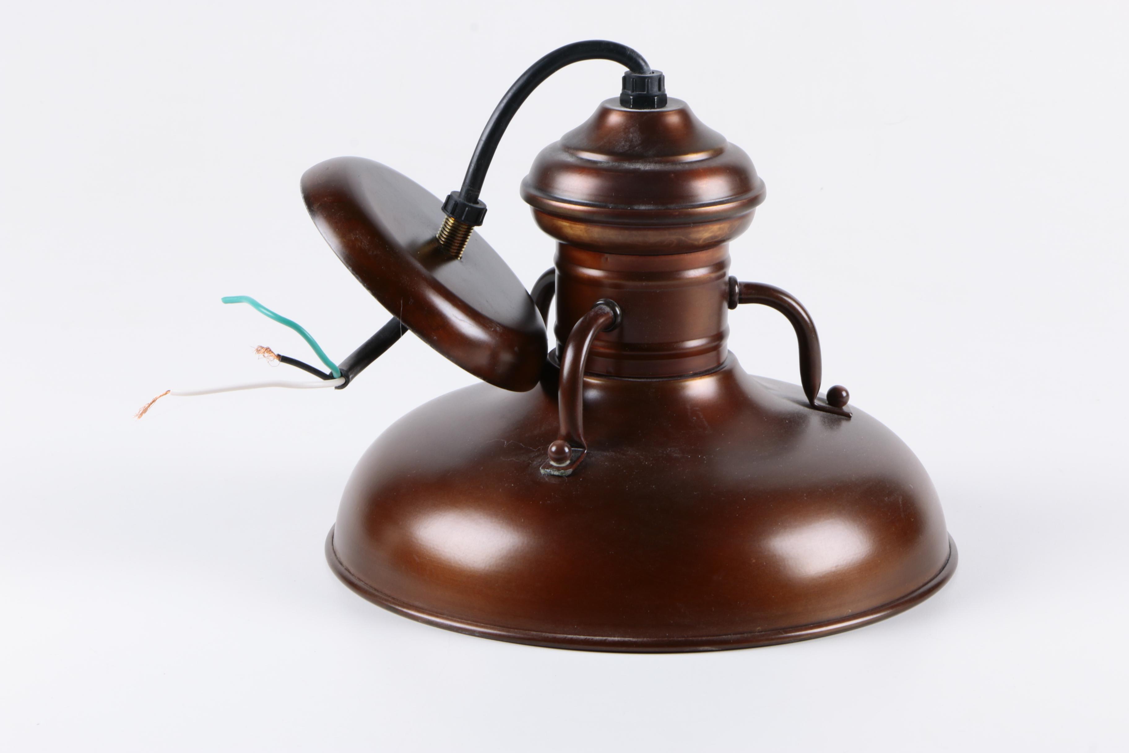 Bronze Tone Wall Sconces and Pendant Light