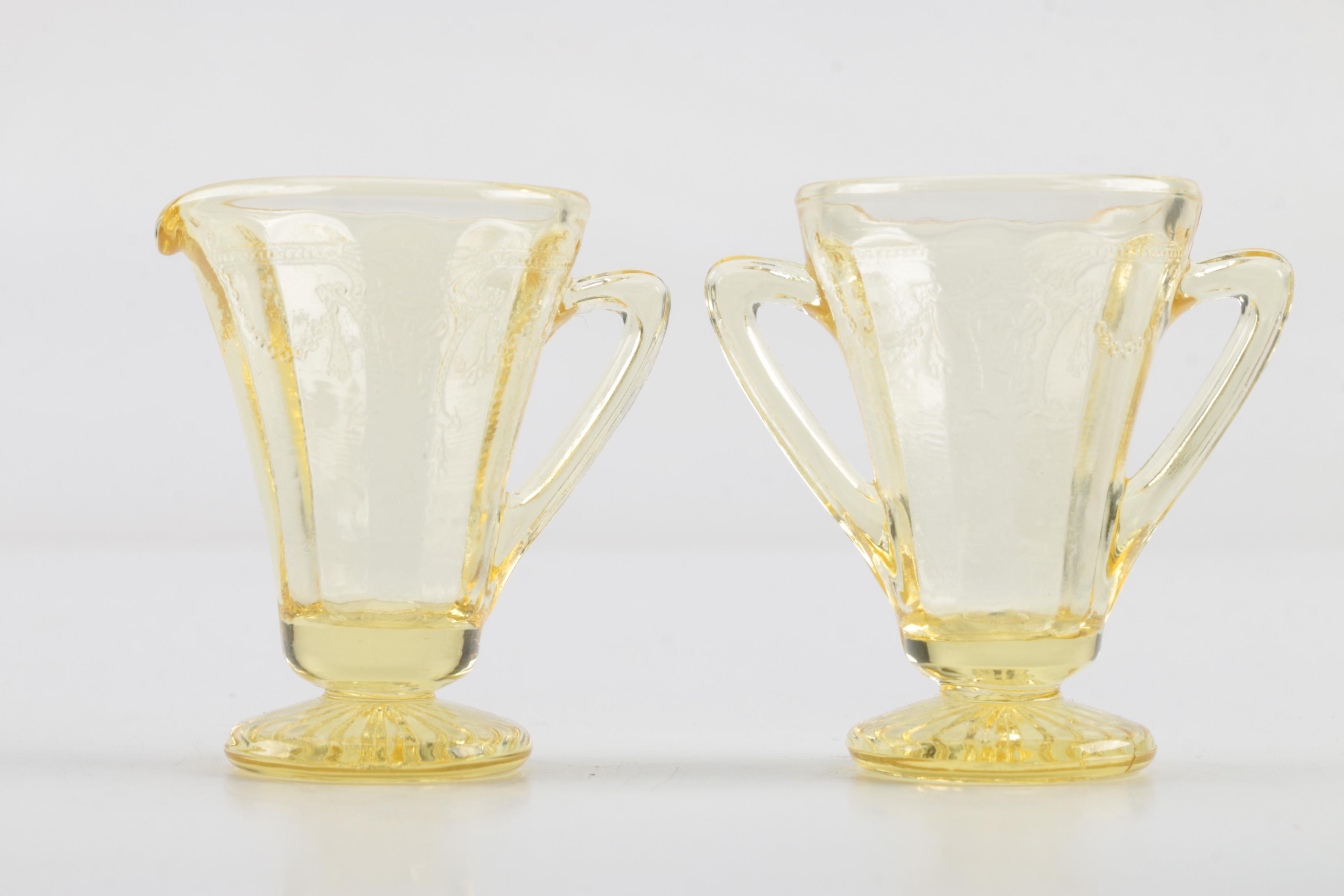 Miniature Antique Yellow Depression Glass Tableware