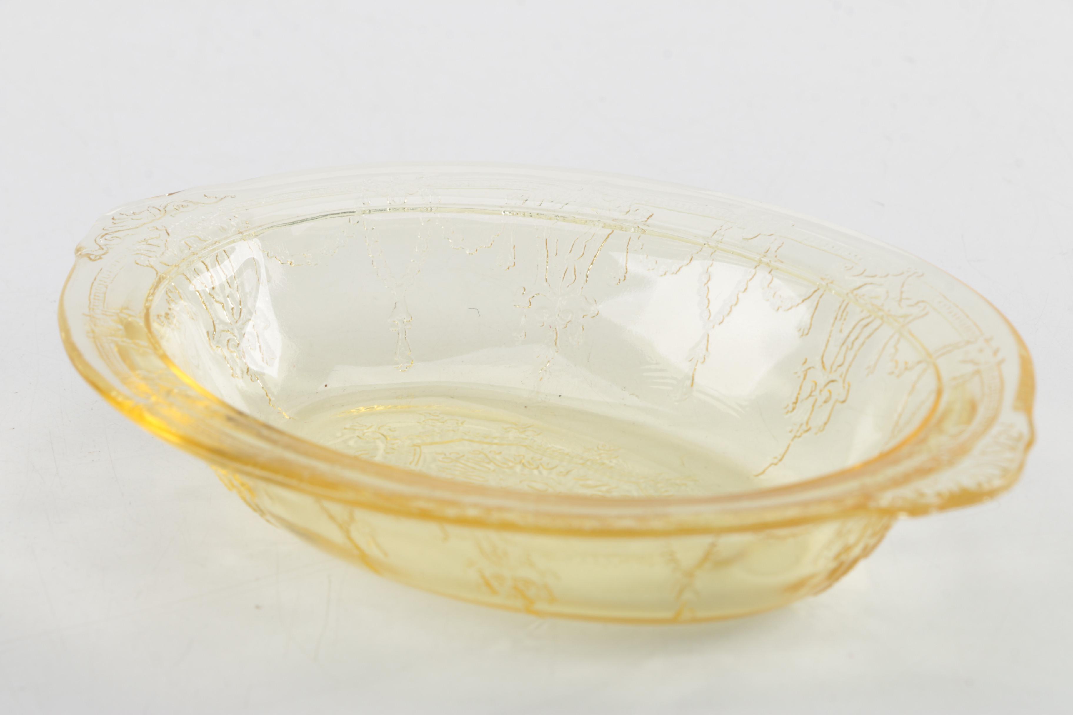 Miniature Antique Yellow Depression Glass Tableware