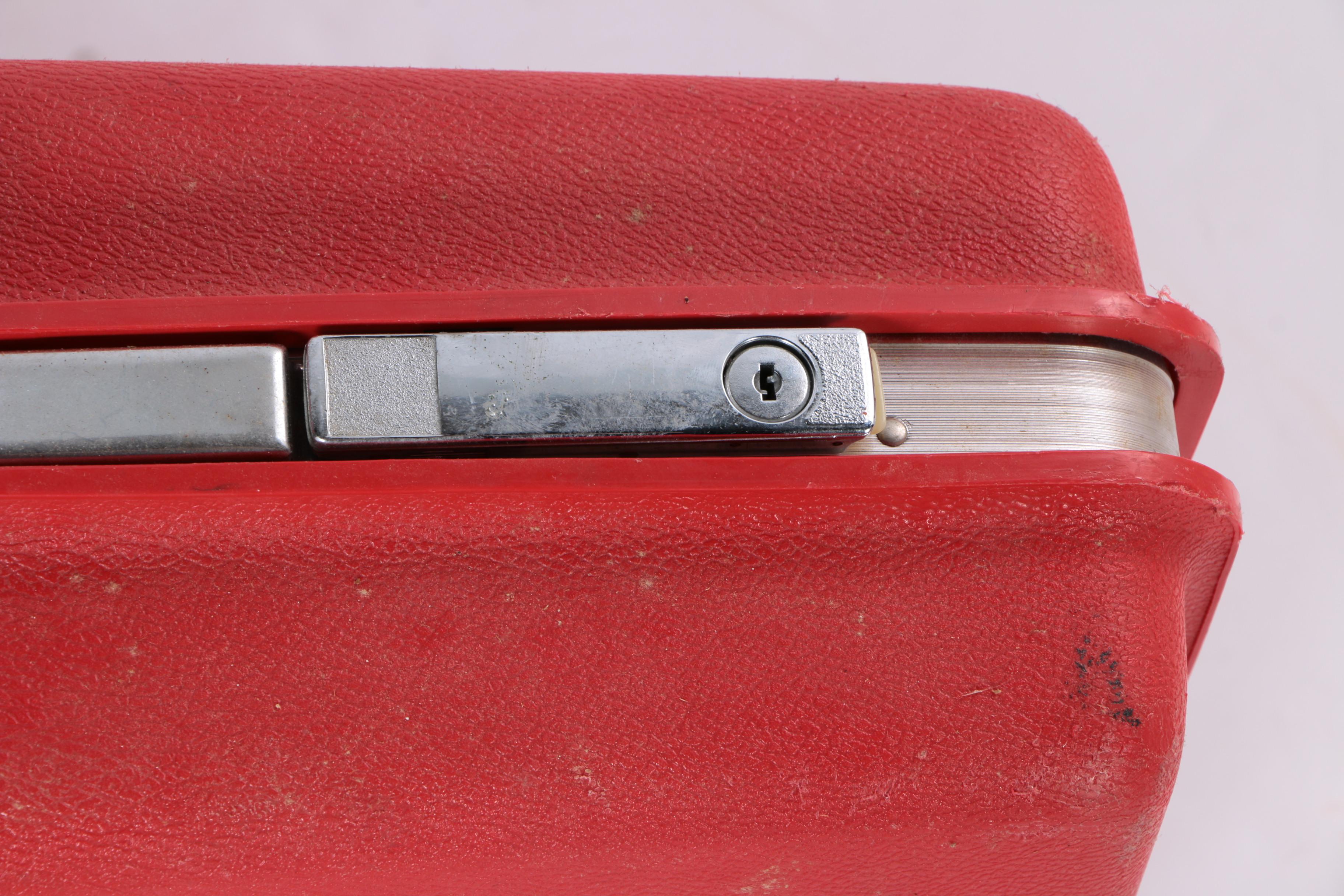 Vintage Samsonite Red Luggage Set