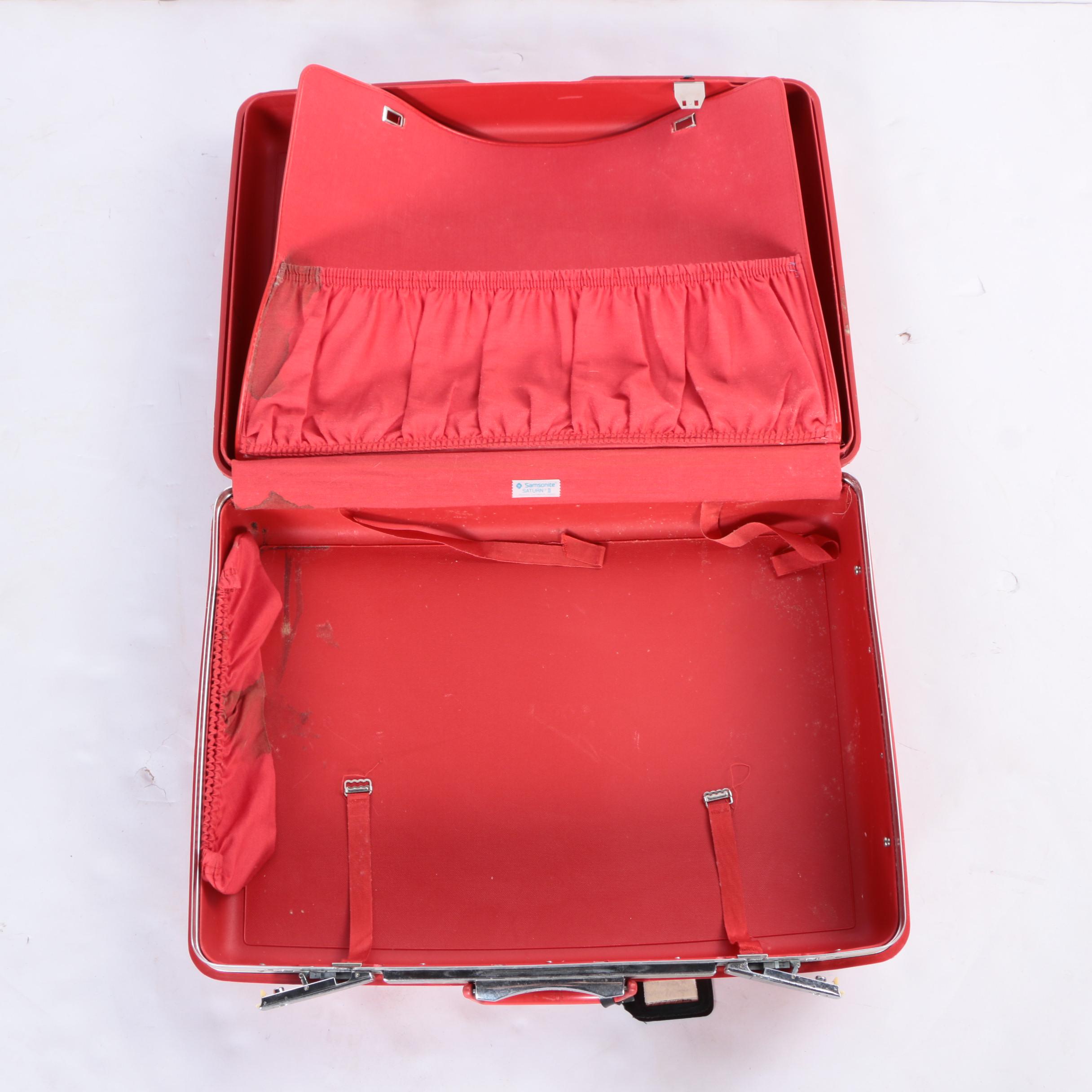 Vintage Samsonite Red Luggage Set