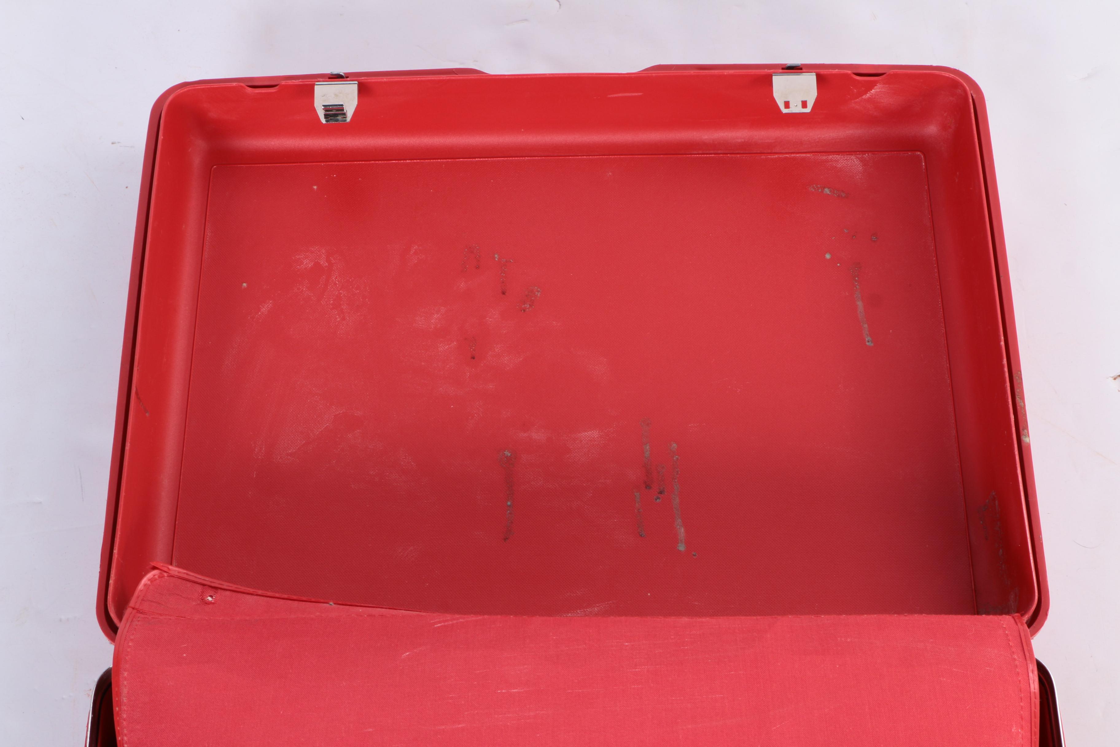 Vintage Samsonite Red Luggage Set
