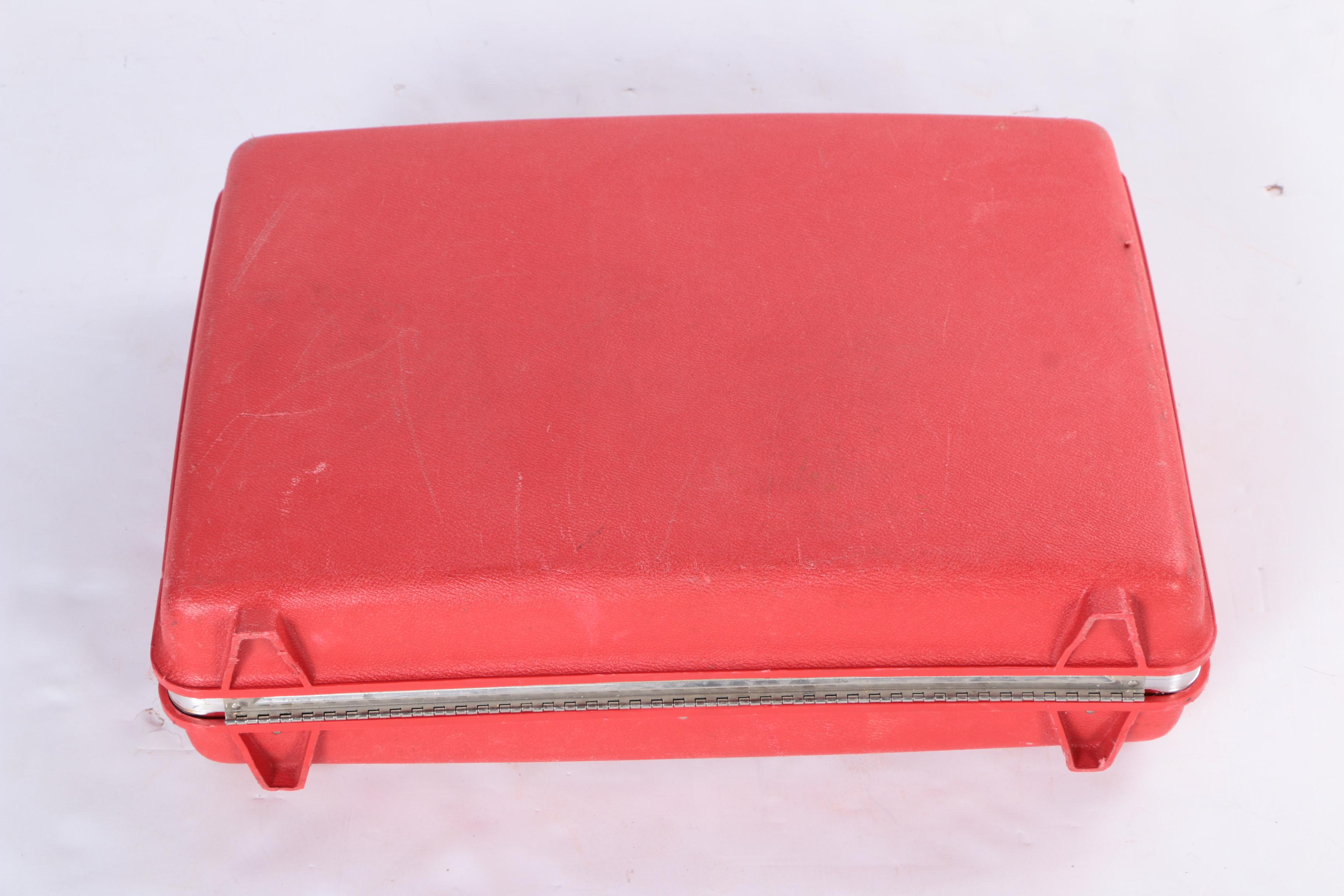 Vintage Samsonite Red Luggage Set