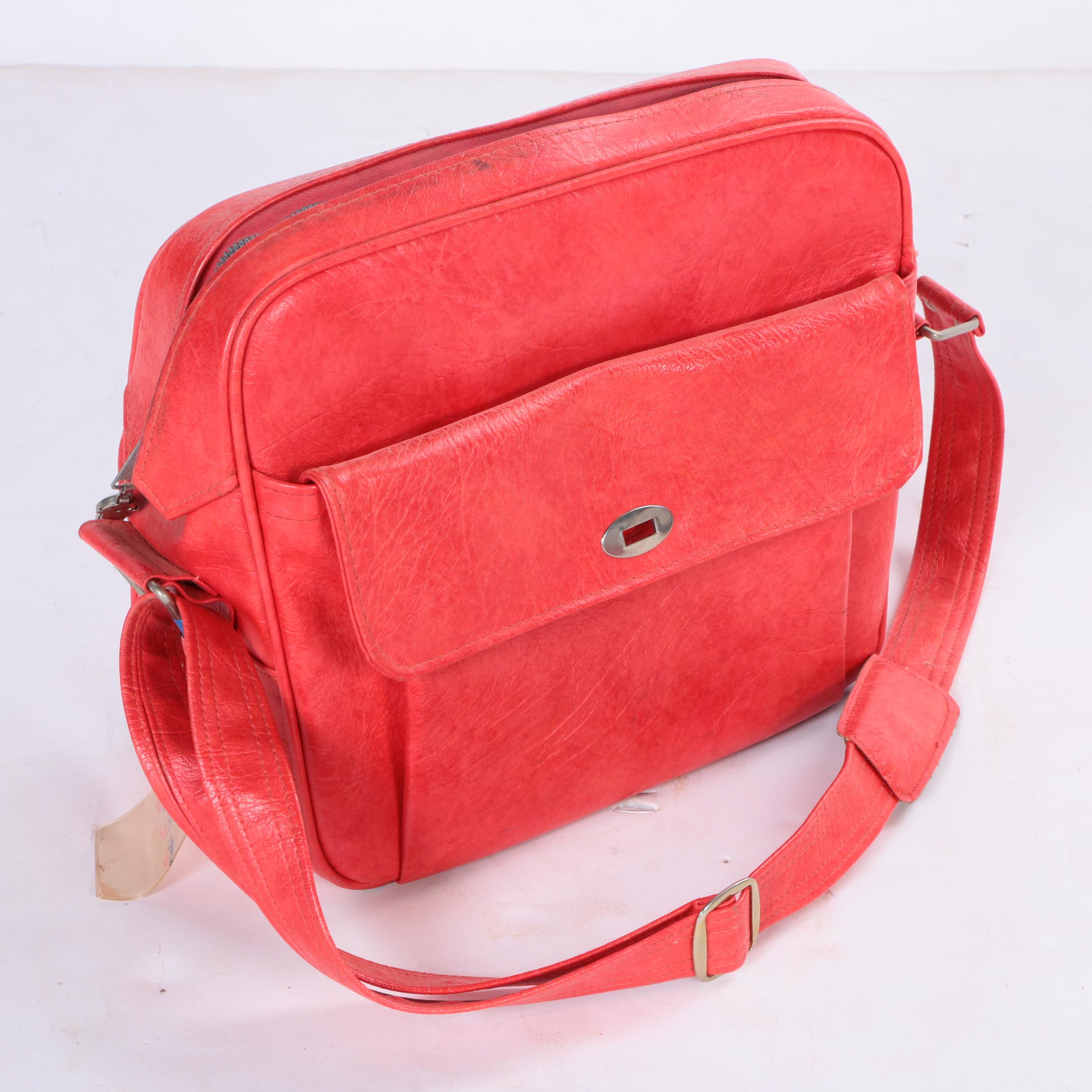 Vintage Samsonite Red Luggage Set