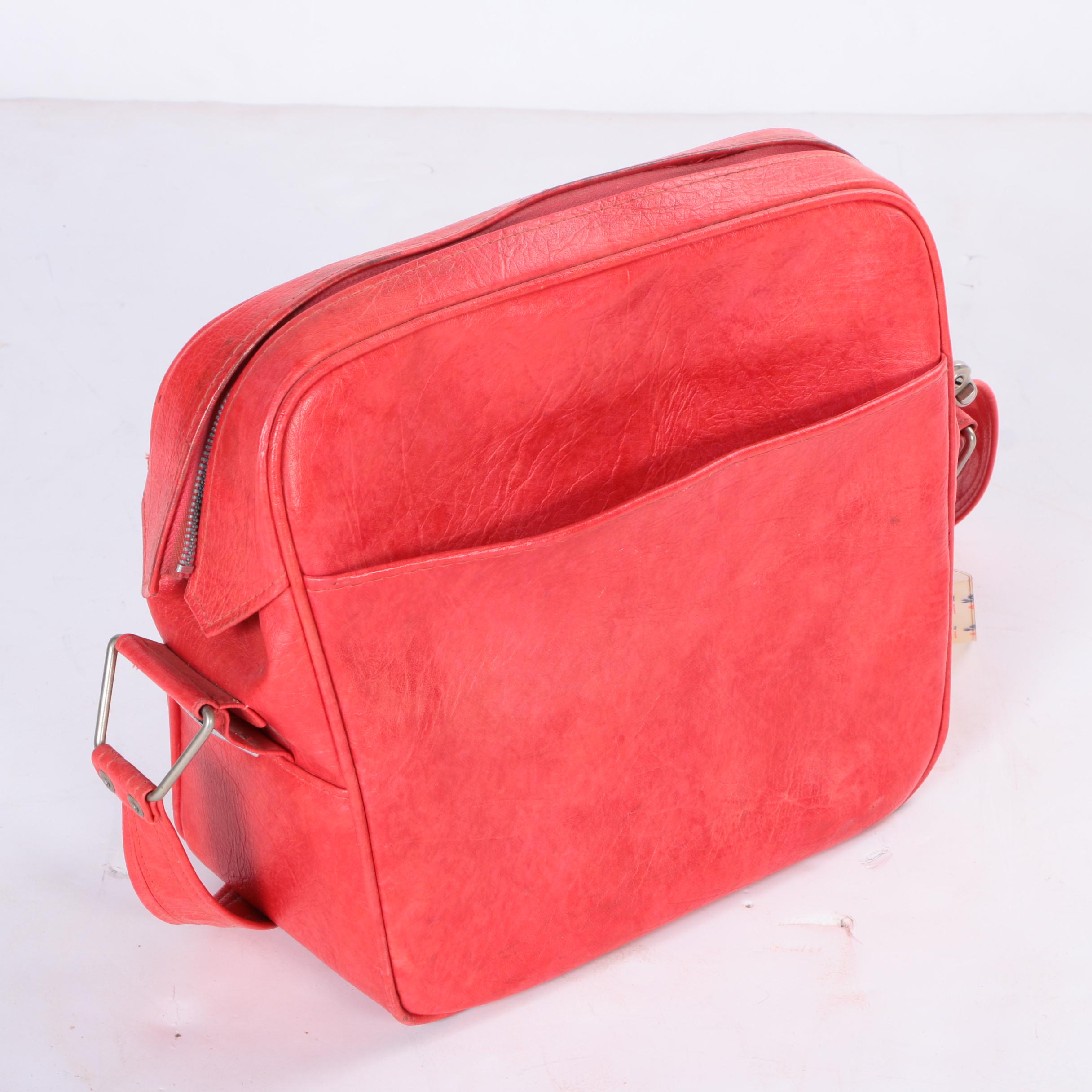 Vintage Samsonite Red Luggage Set