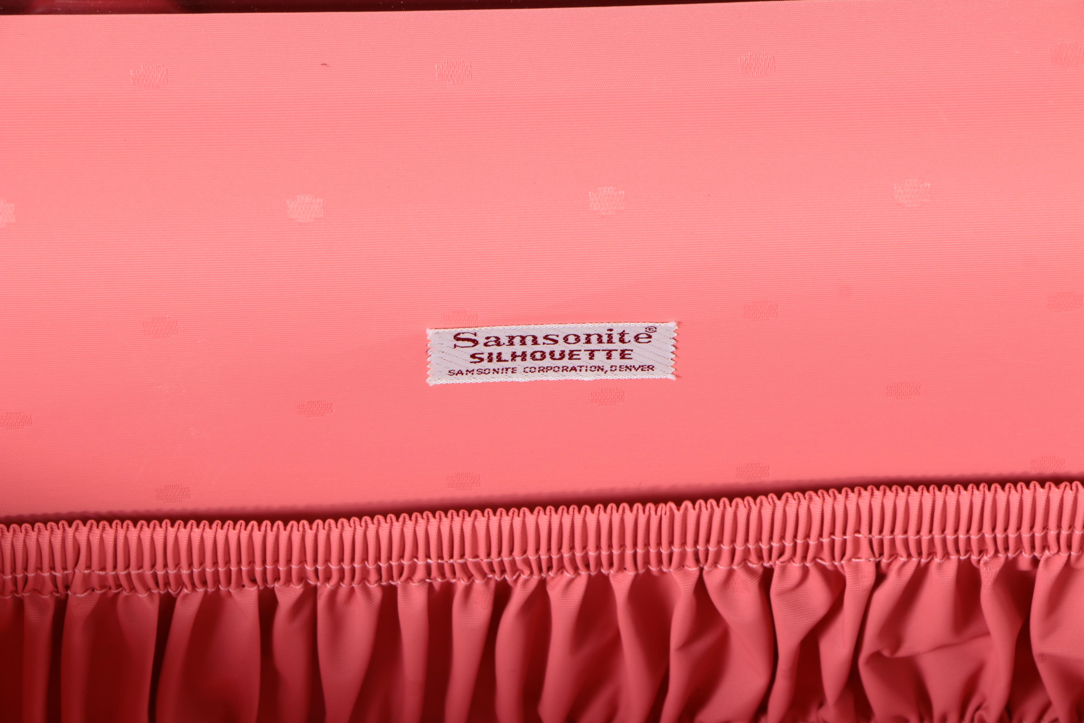 Vintage Samsonite Red Luggage Set