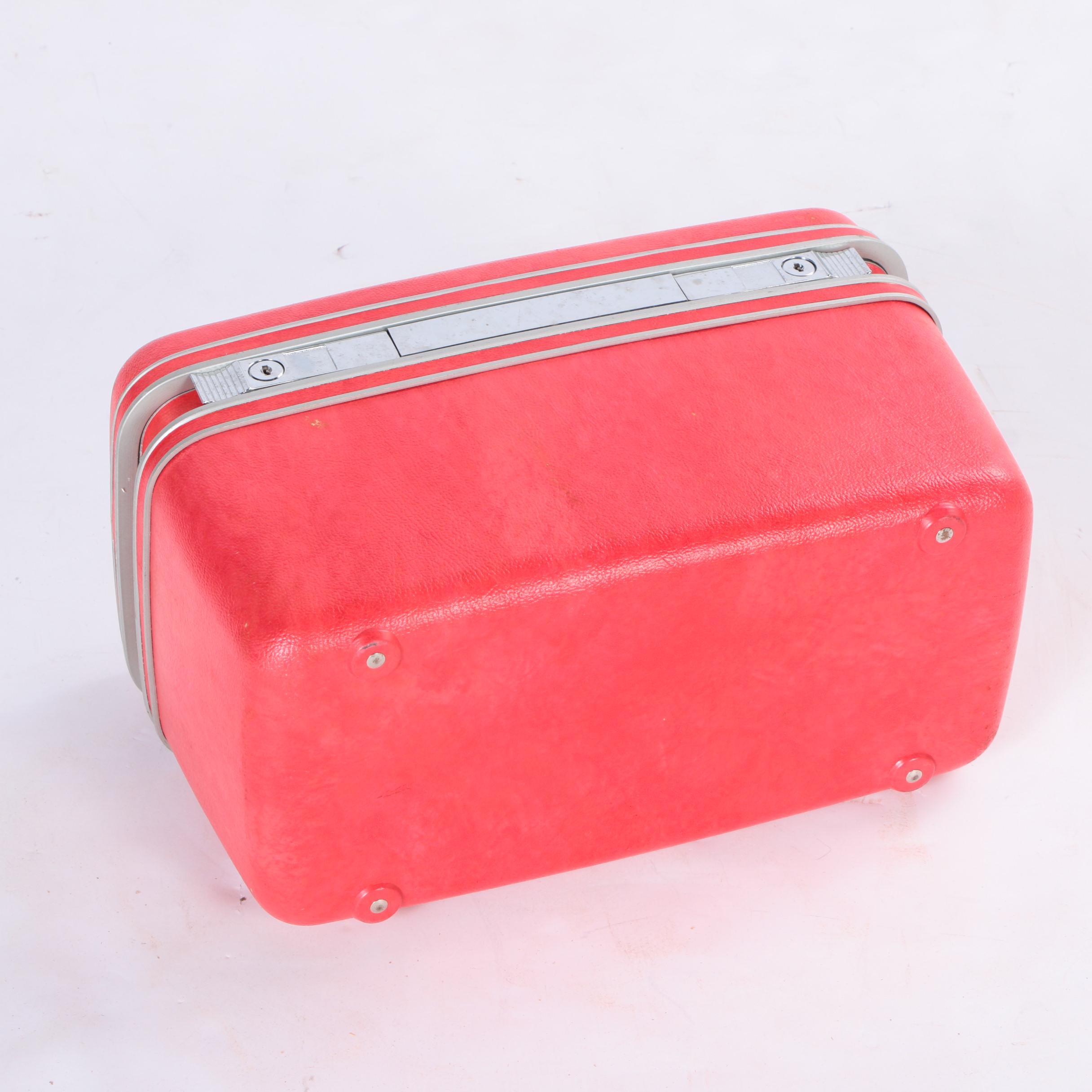 Vintage Samsonite Red Luggage Set