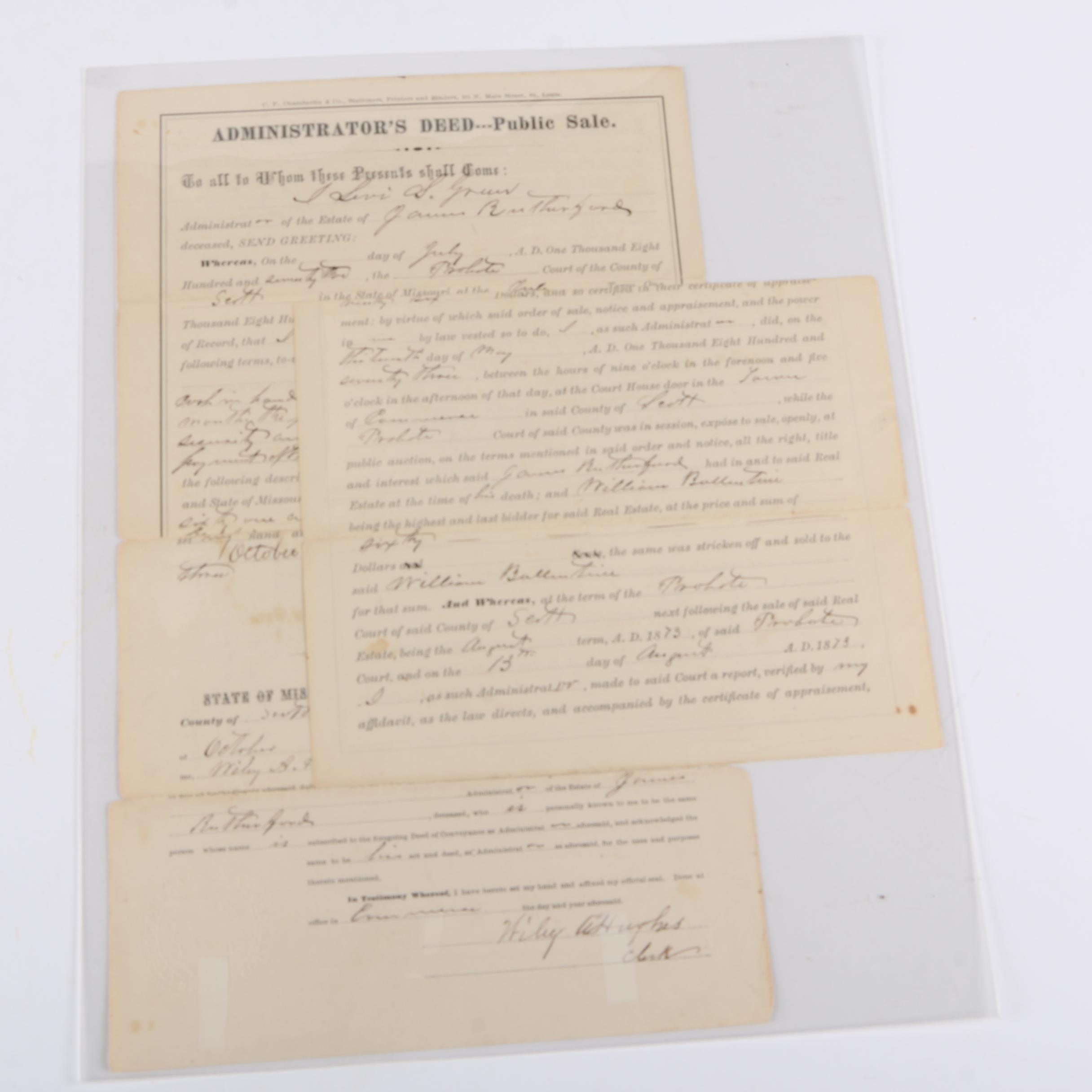 Antique Missouri Land Deeds
