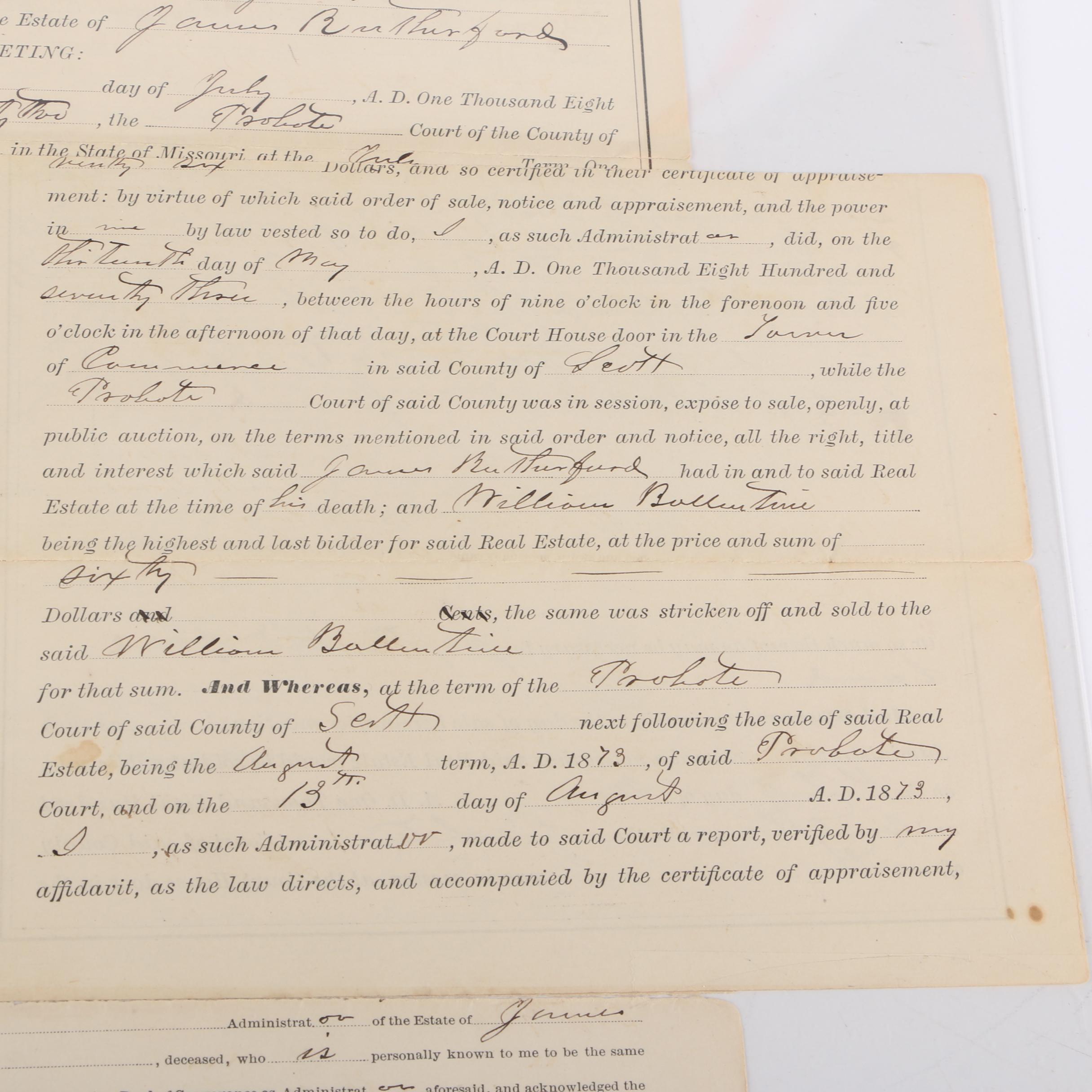 Antique Missouri Land Deeds