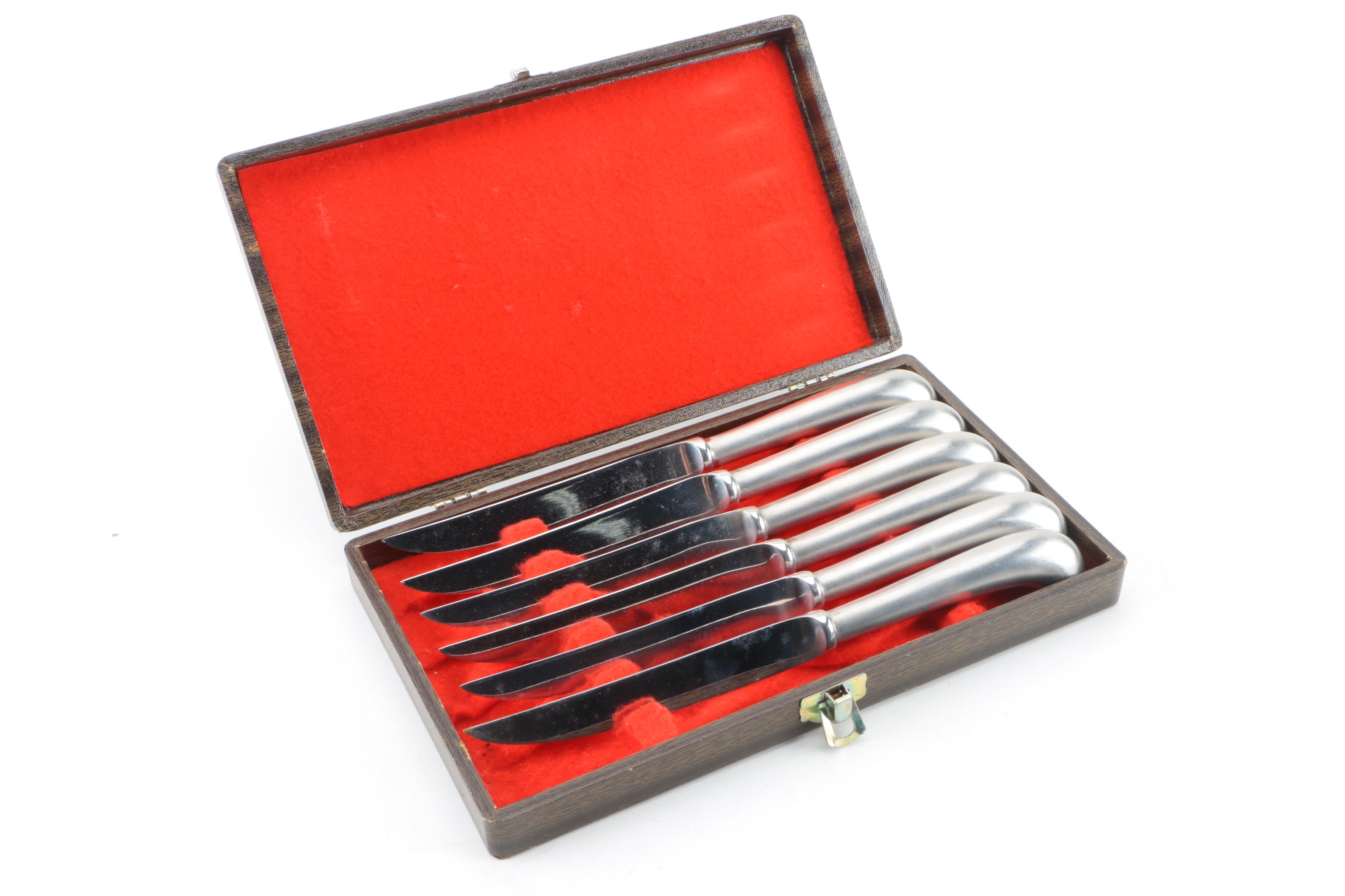 Ekco Enterna "Colonial Richmond" Stainless Steel Flatware and Additional Knives
