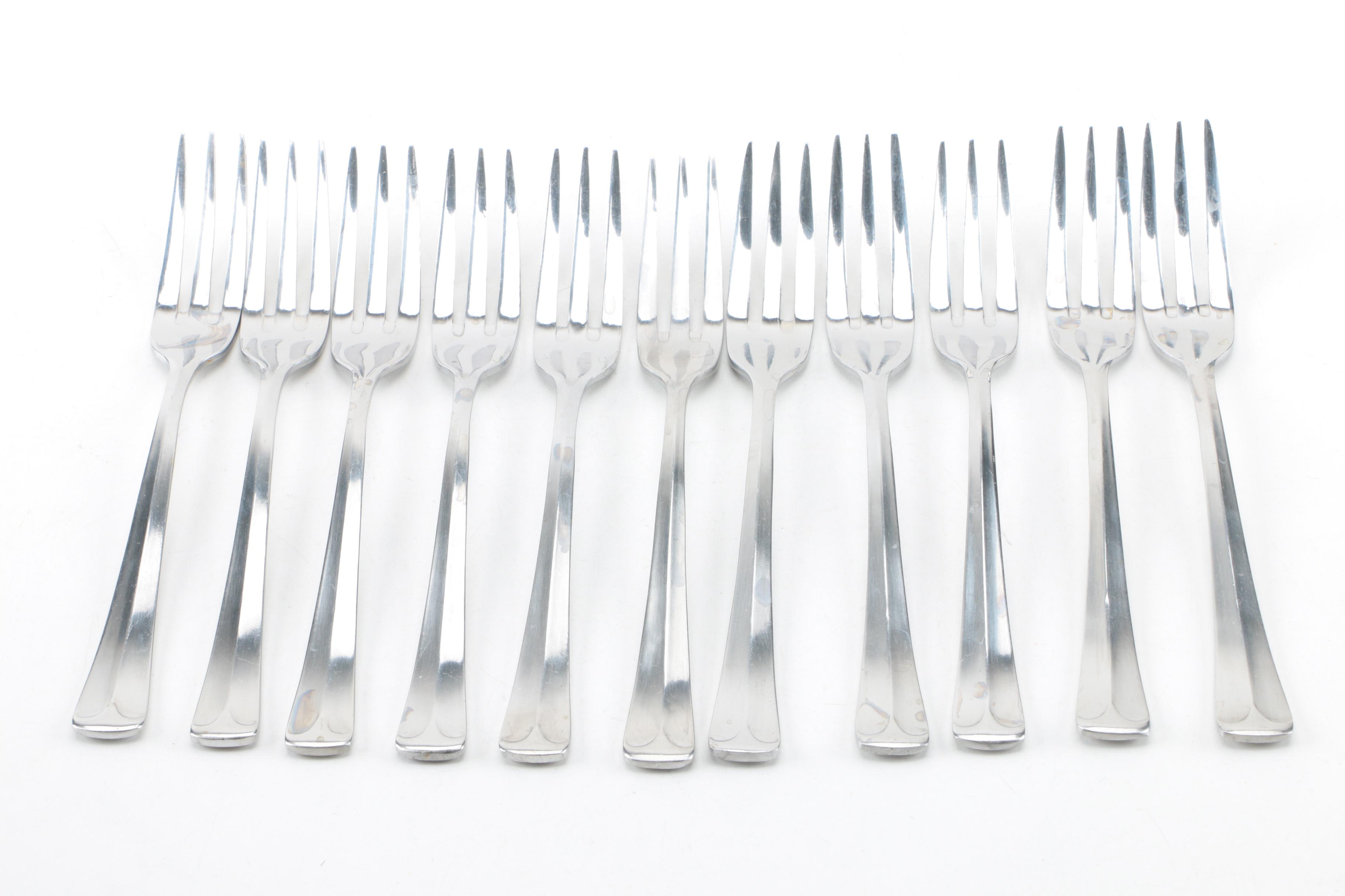 Ekco Enterna "Colonial Richmond" Stainless Steel Flatware and Additional Knives