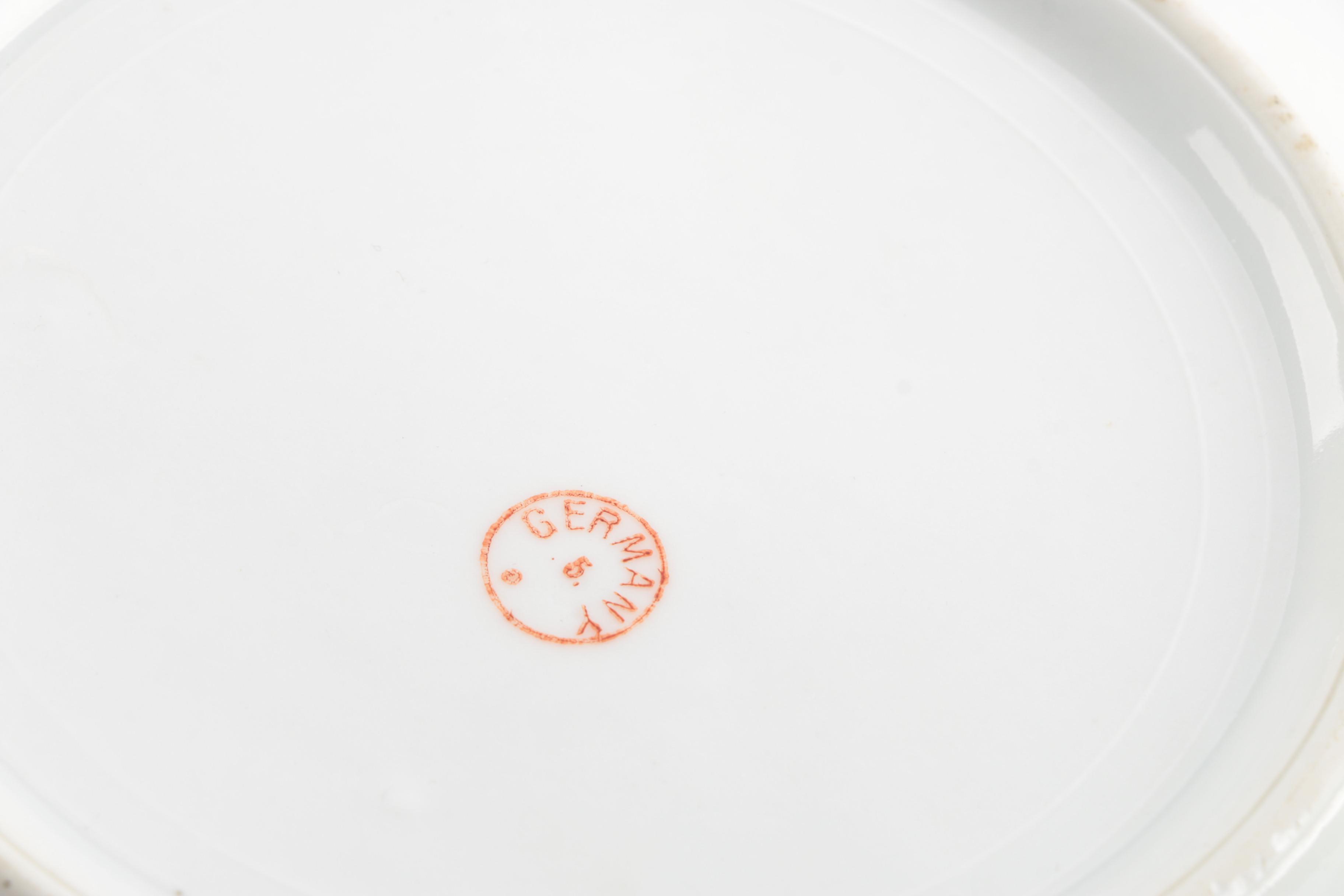 Antique German Handpainted Porcelain Bowl