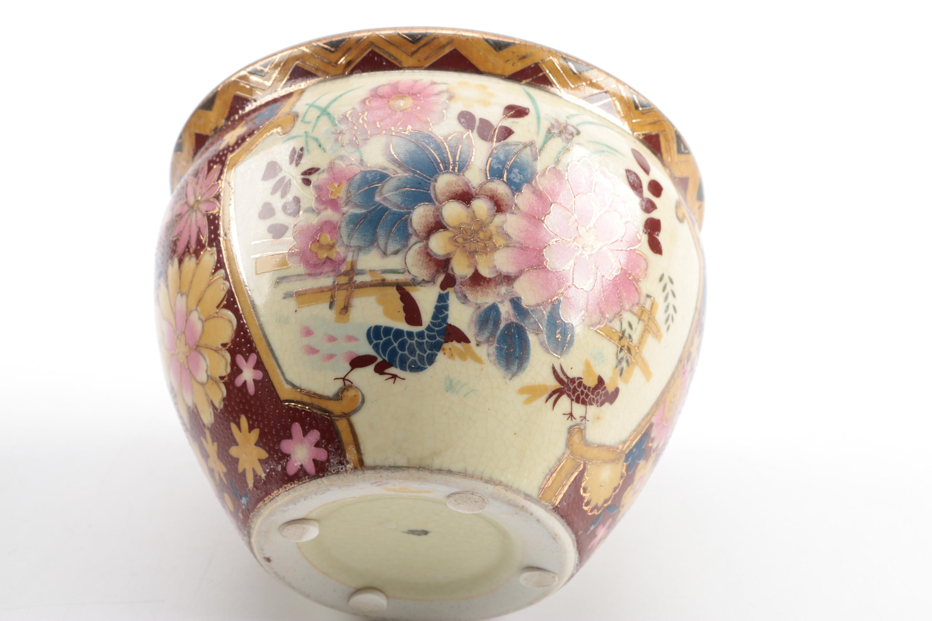 Chinoiserie Miniature Ceramic Jardinieres