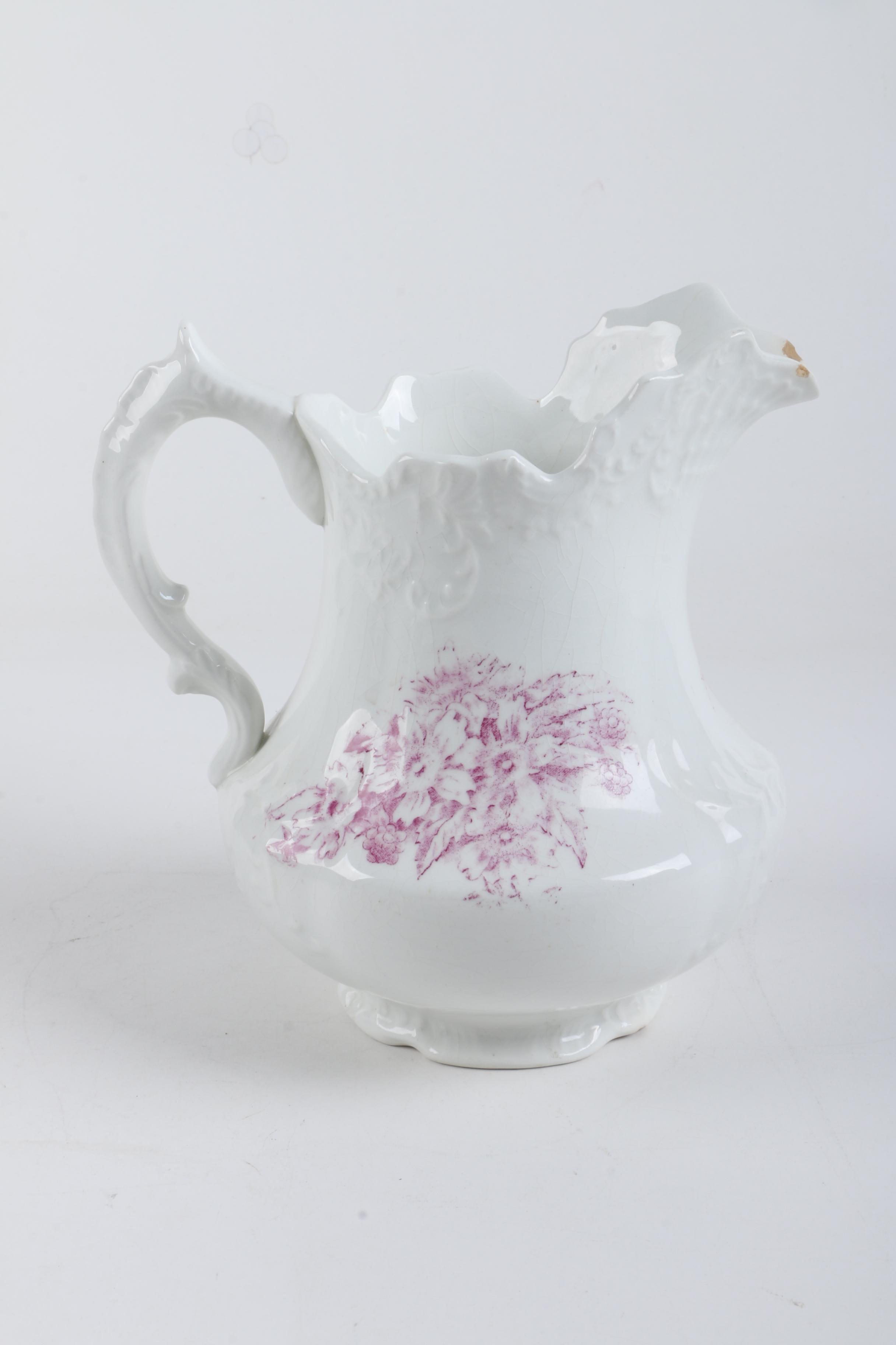 Antique Ford China Company "Wyandot" Pitcher