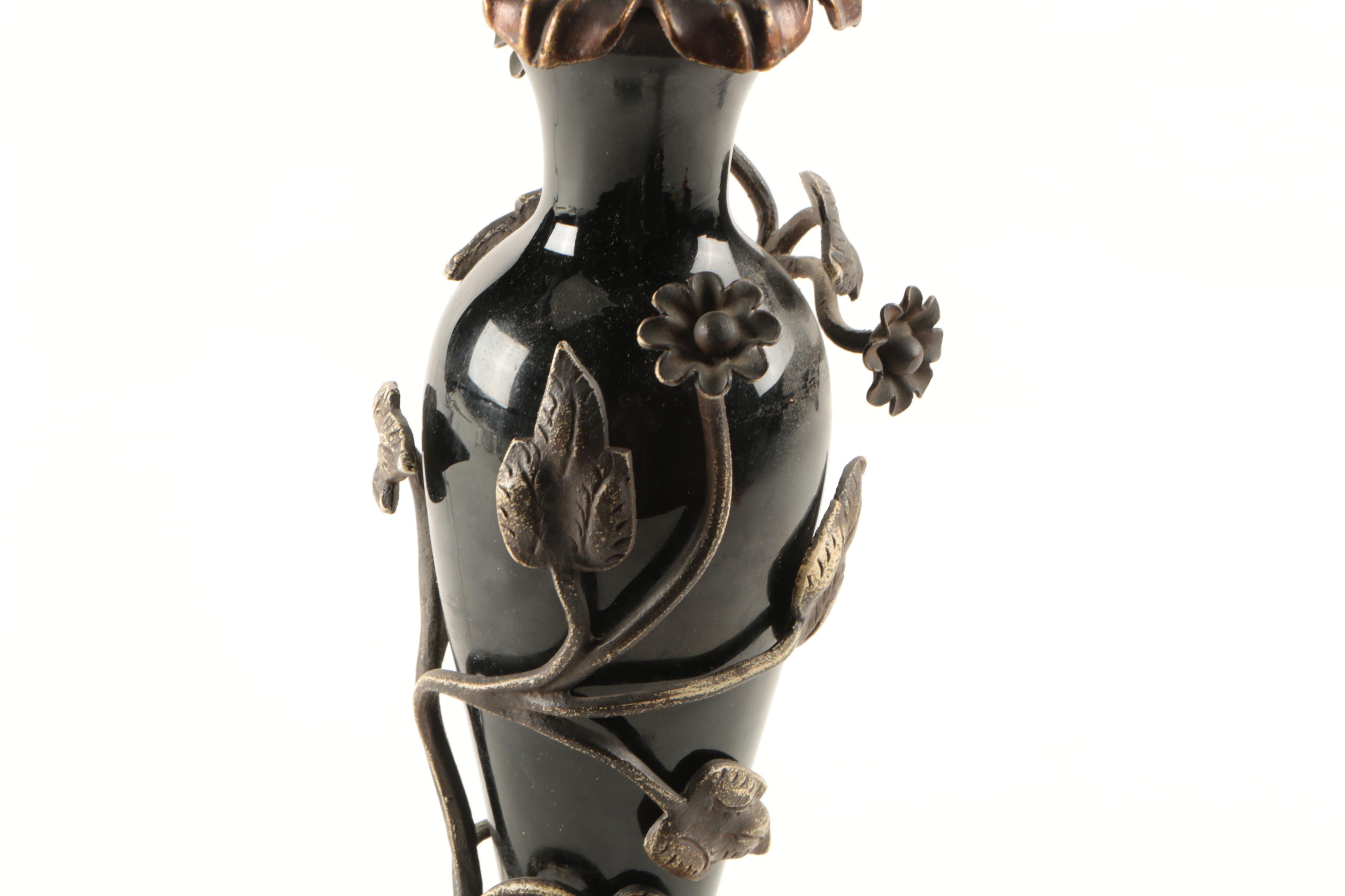 Vintage Brass and Ceramic Table Lamp