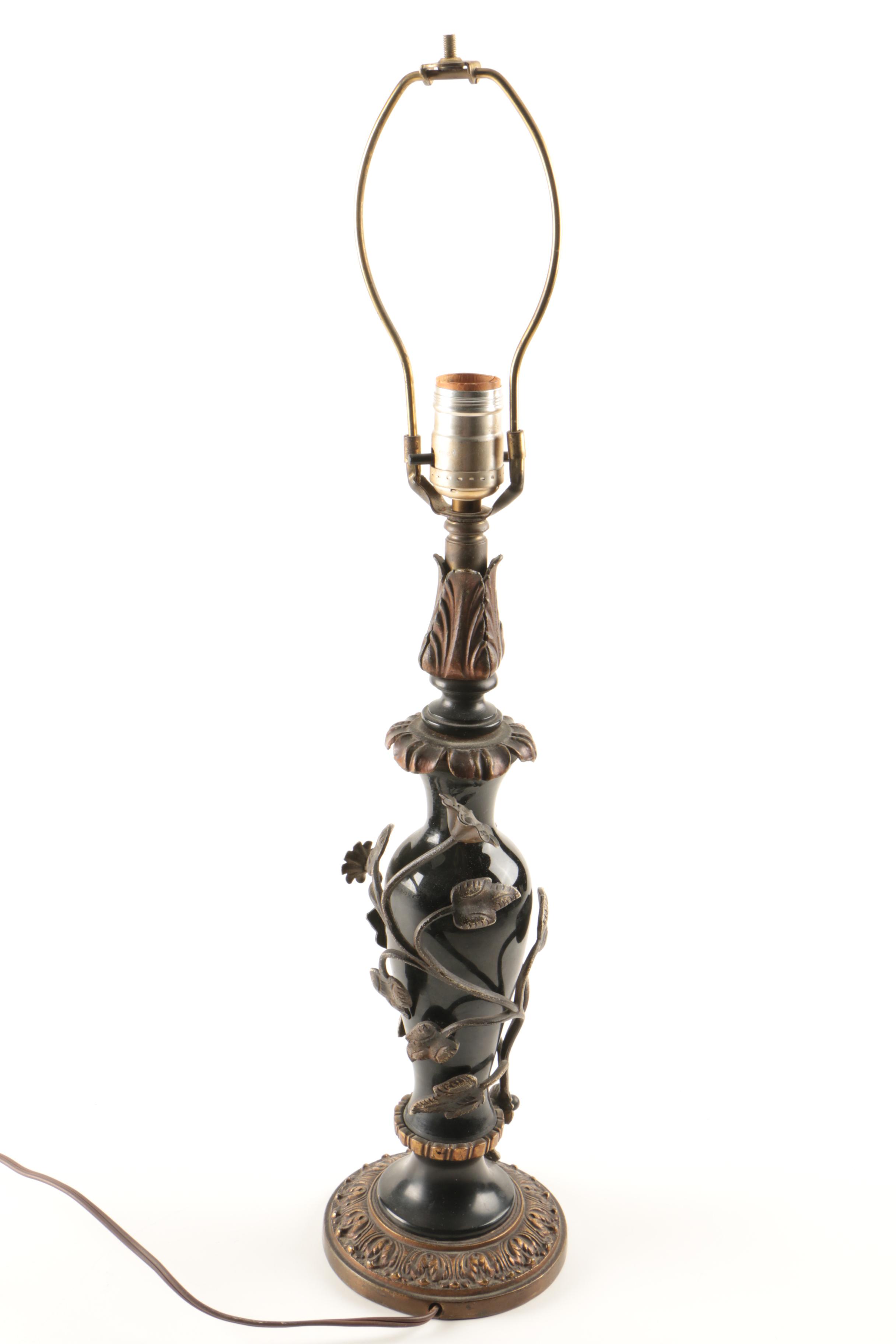 Vintage Brass and Ceramic Table Lamp