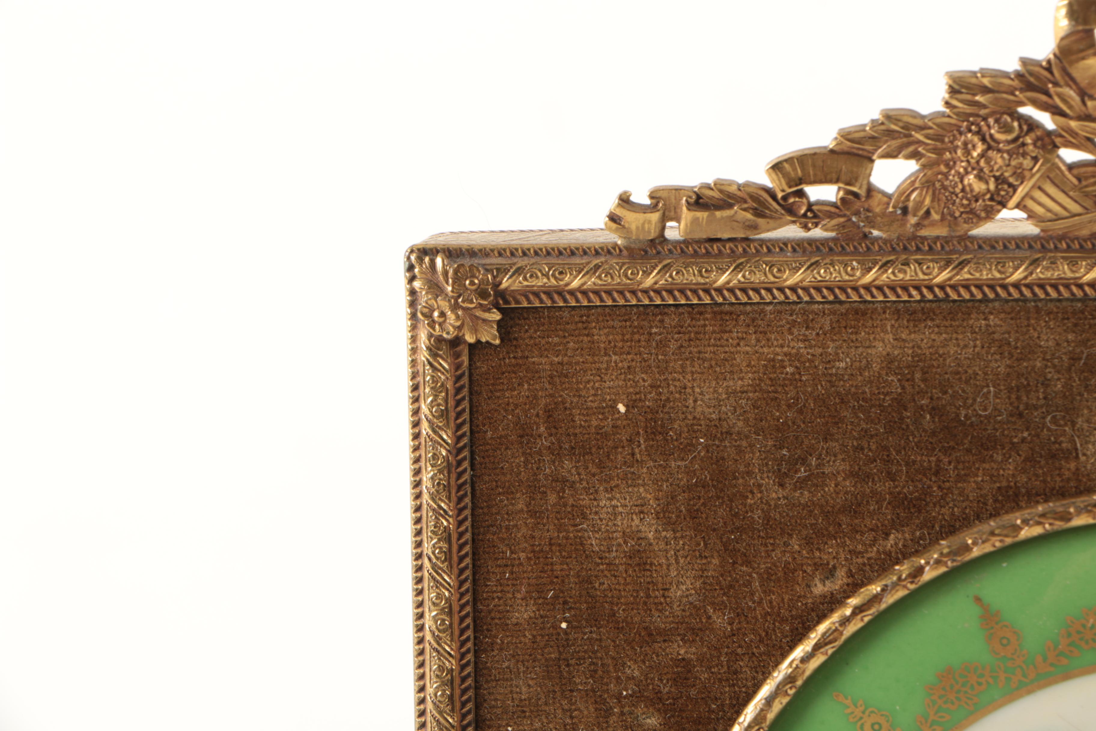 Vintage Czechoslovakia Hand-Painted Porcelain Courting Couple Plaque