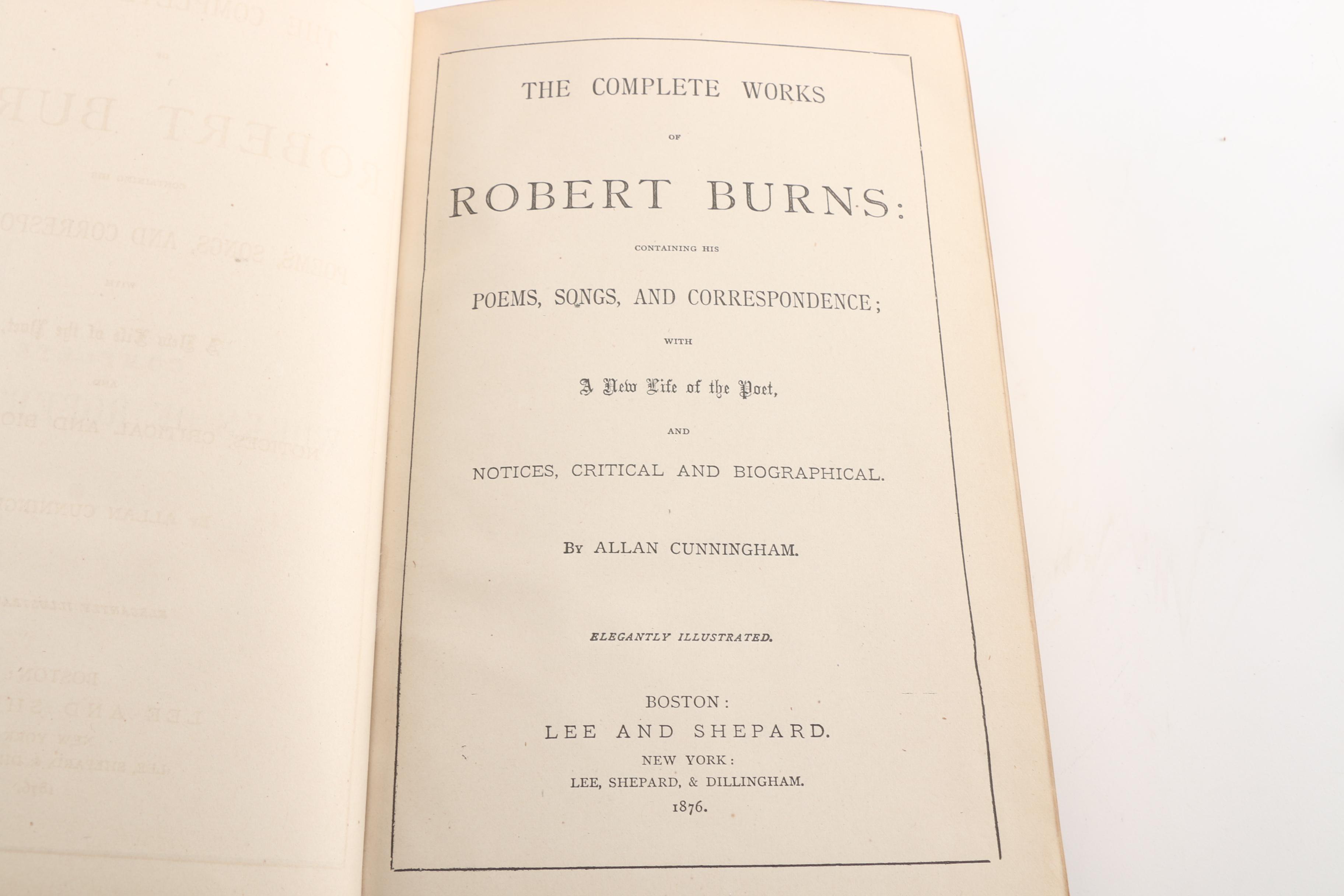 1876 "Complete Works of Robert Burns" Illustrated Edition