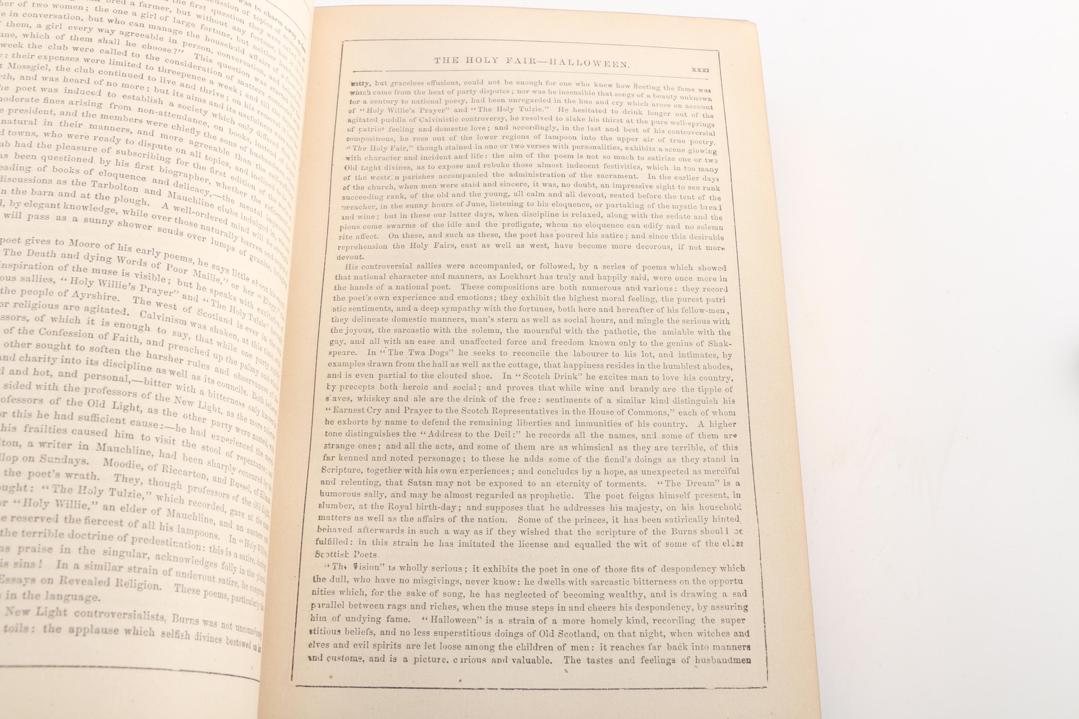 1876 "Complete Works of Robert Burns" Illustrated Edition