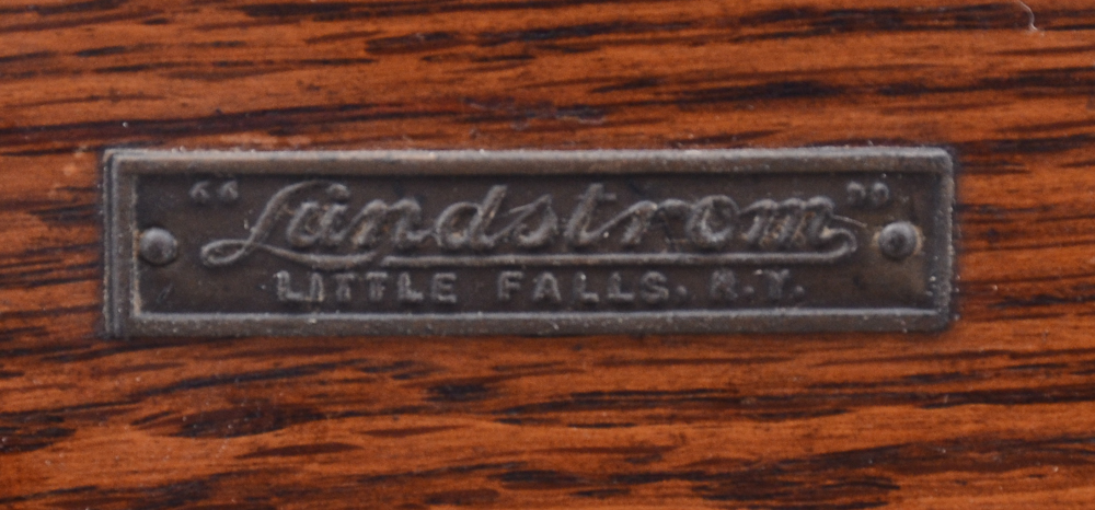 Antique Oak Barrister Bookcase by Lindstrom