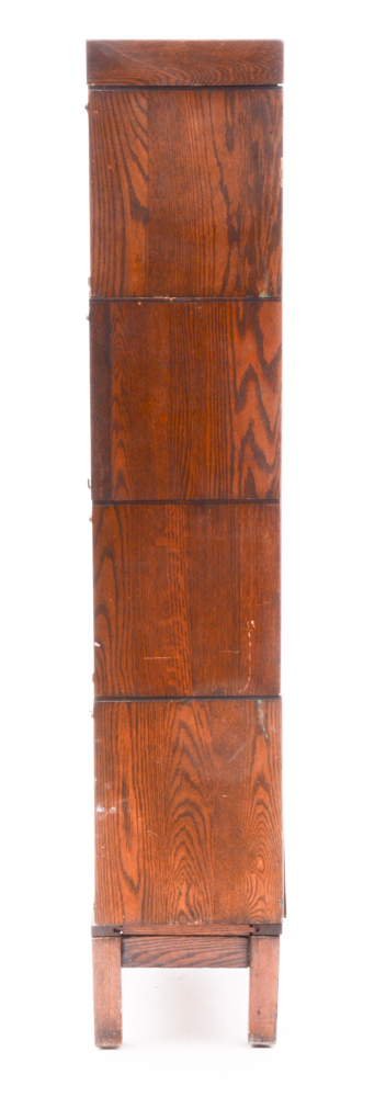 Antique Oak Barrister Bookcase by Lindstrom