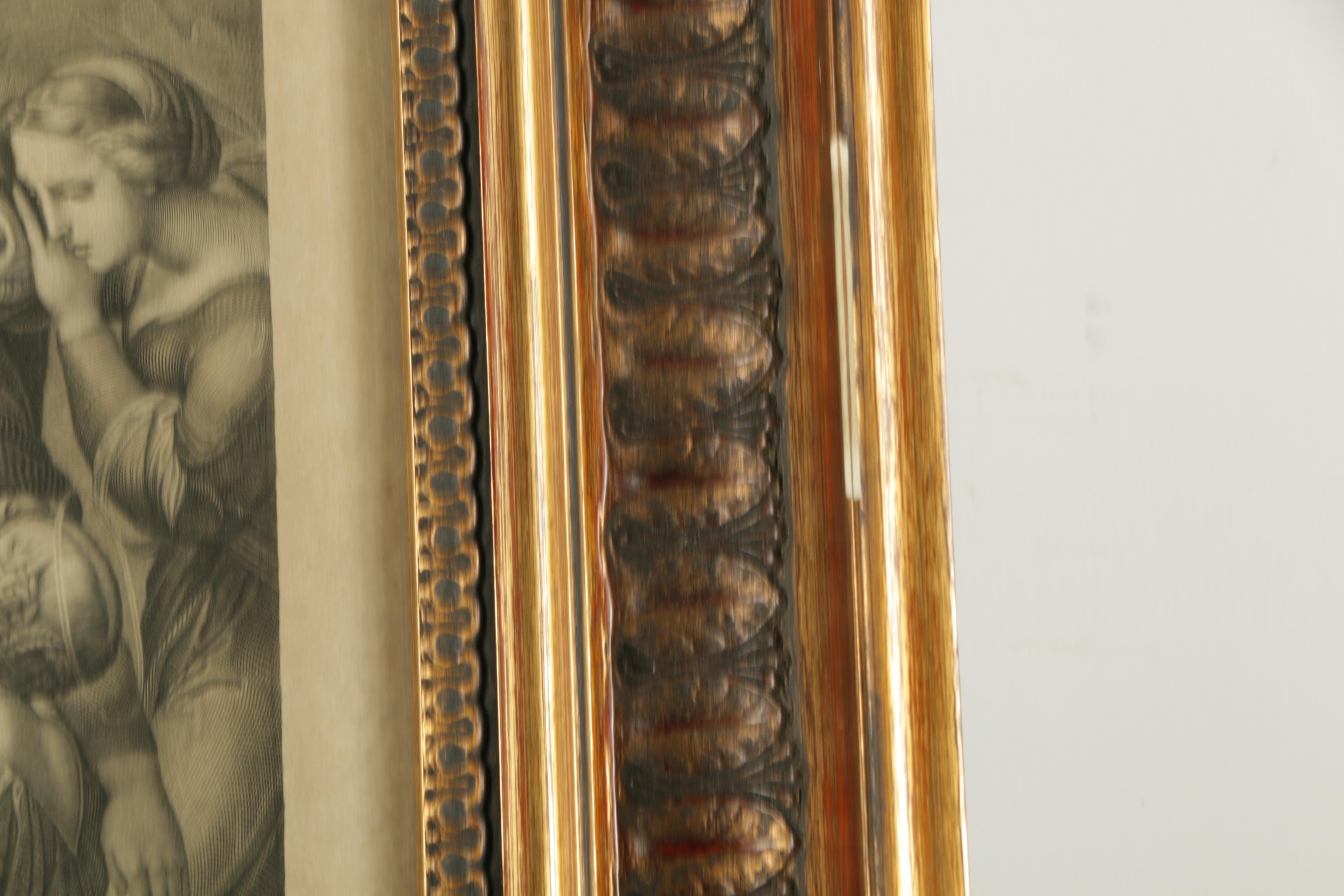 S. Amsler Vintage Engraving on Paper After Raphael "The Entombment"