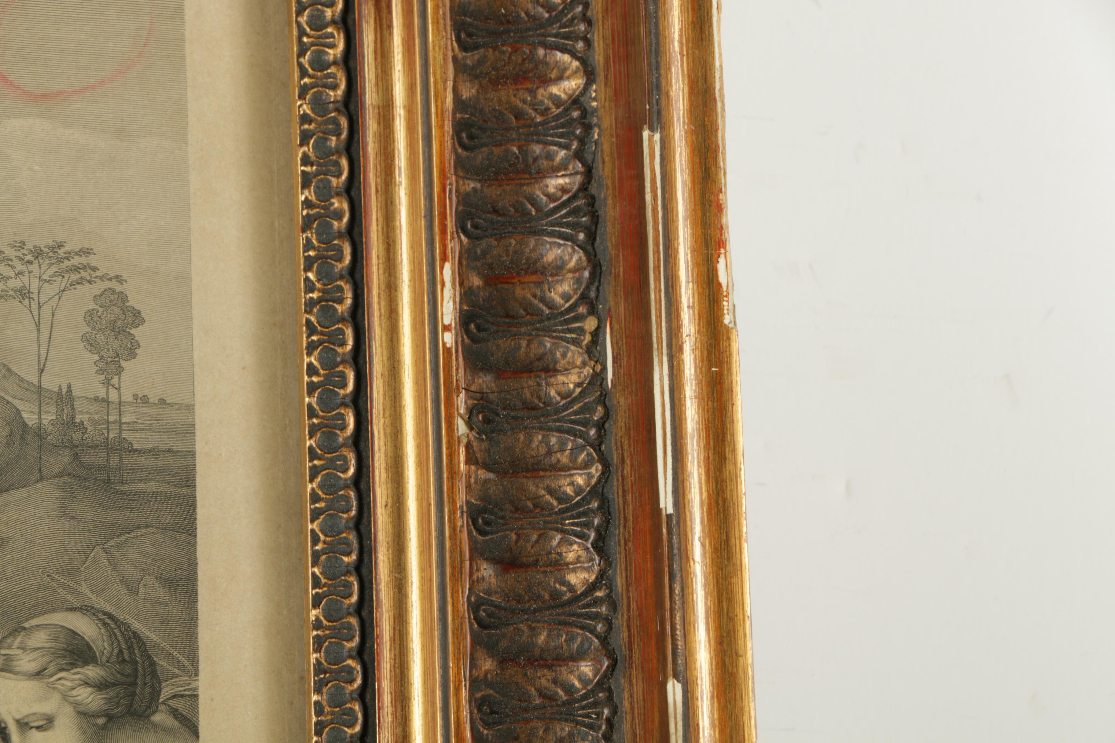 S. Amsler Vintage Engraving on Paper After Raphael "The Entombment"